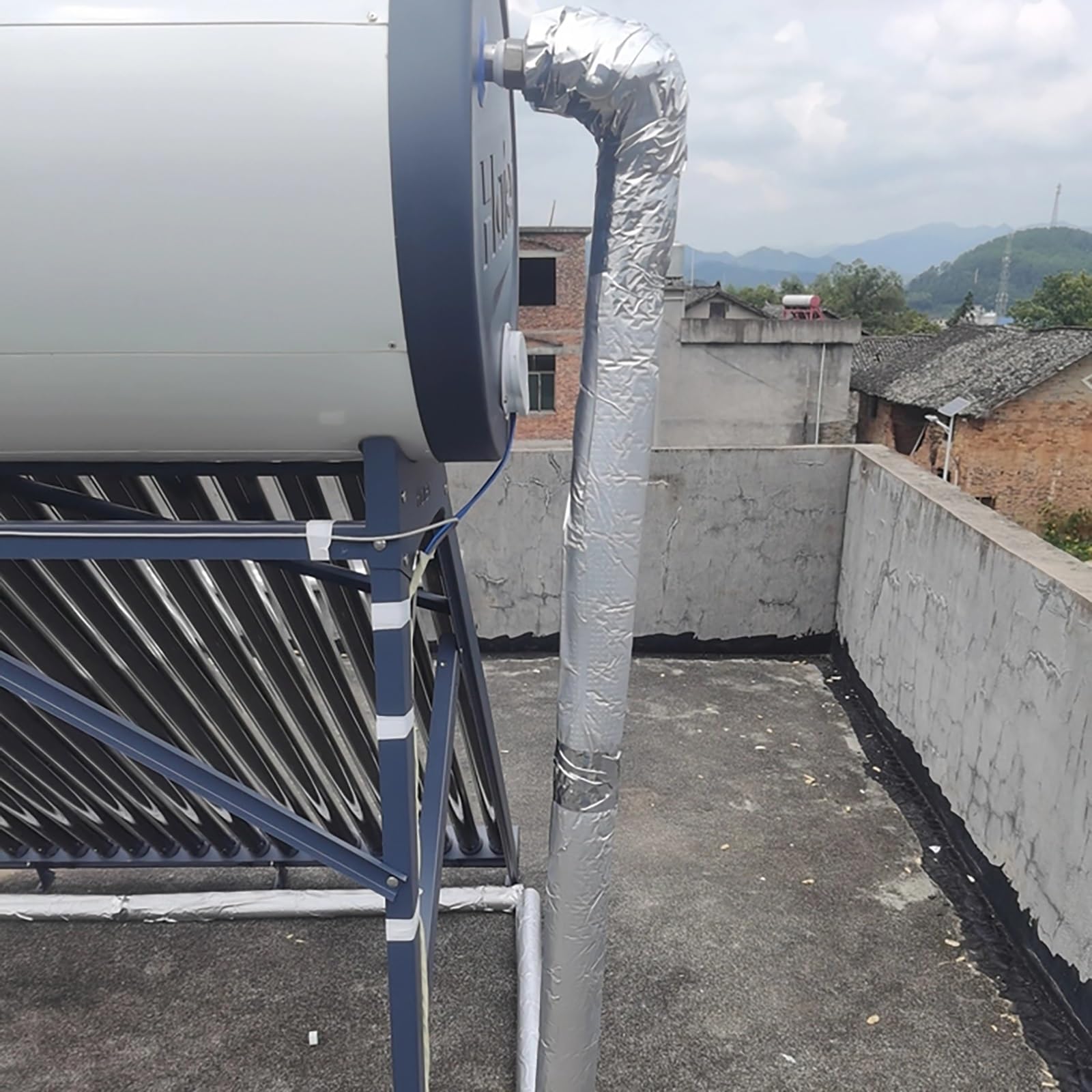 Tubo Aislante de Espuma, 95cm Fundas de Aislamiento Térmico para Tuberías Exteriores, Retardante de Llama, Anticongelante, ID 22-120mm, Espesor 20mm/30mm(TK 30mm/1.2",ID 110 mm/4.3")