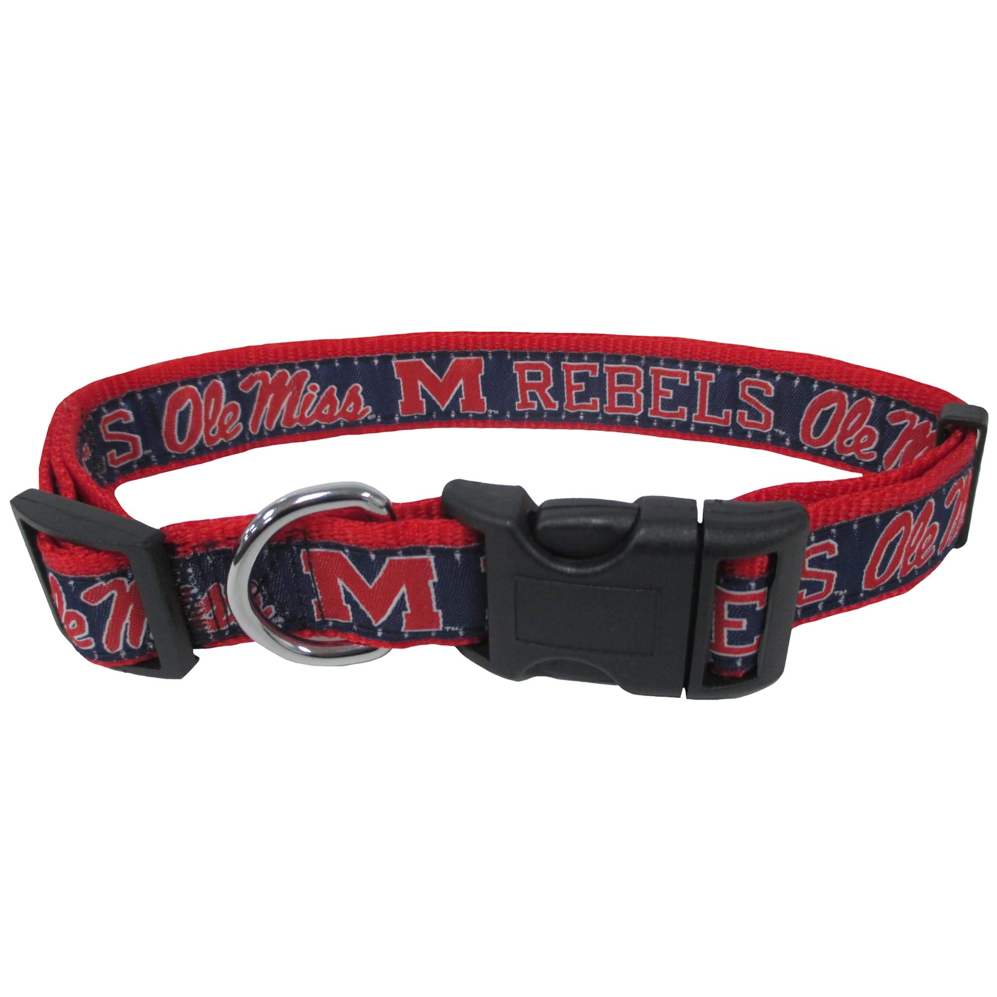 Pets First Collegiate Pet Accessories, Dog Collar, Mississippi Ole Miss Rebels, Small