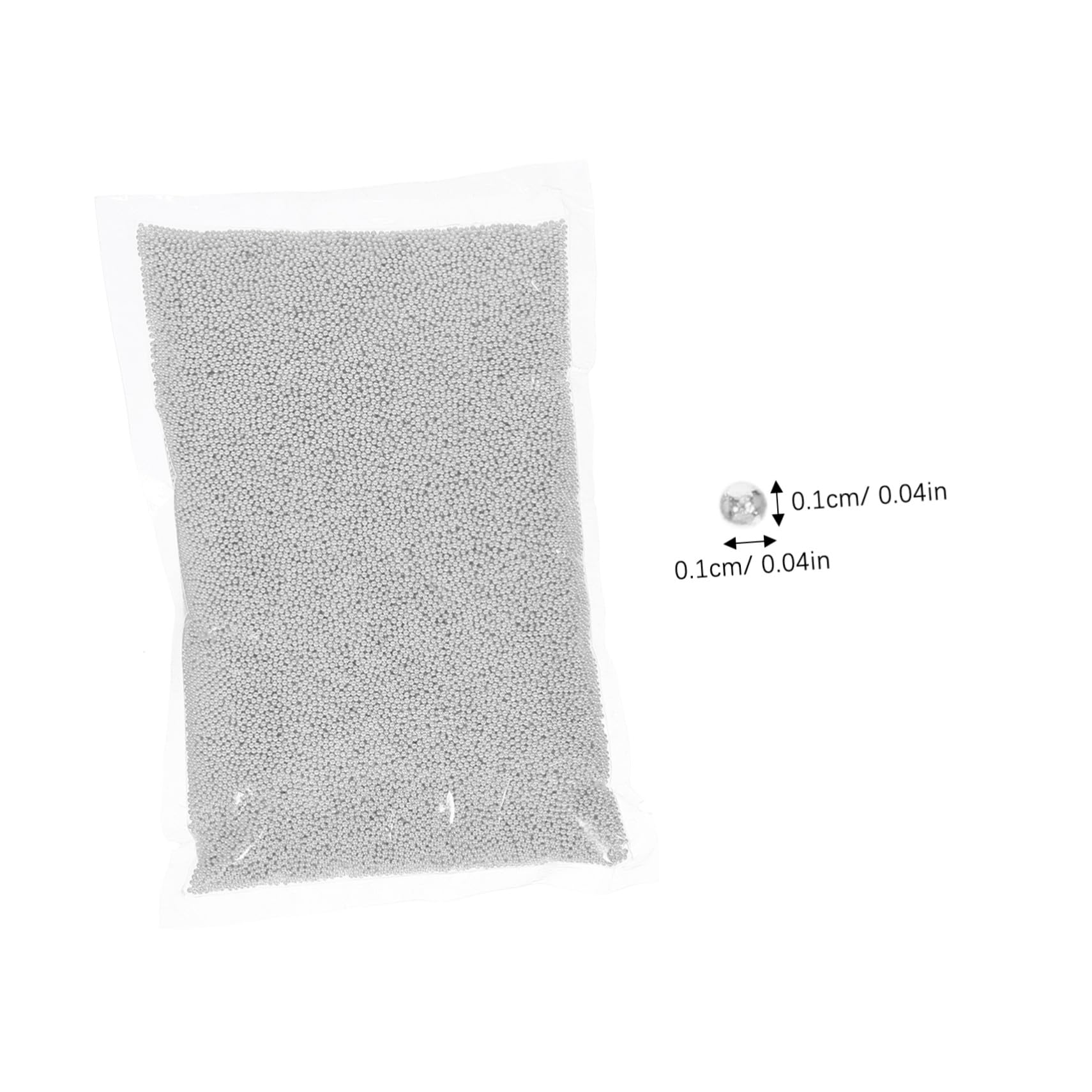 Metallo Mini per Unghie Palline Manicure Decorative DIY Piccole Sfere Argento per Nail Art e Accessori Decorativi Professionali