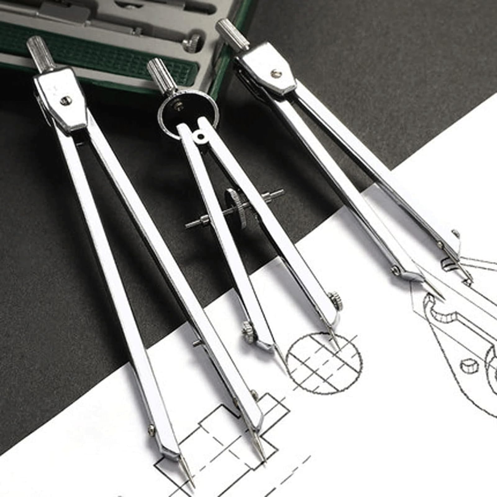 Professioneller Zeichenkompass for das Ingenieurwesen 30-teiliges Mathe-Geometrie-Set Bogenkompass-Geometrie mit Samthülle Schüler-Geometriezeichnung
