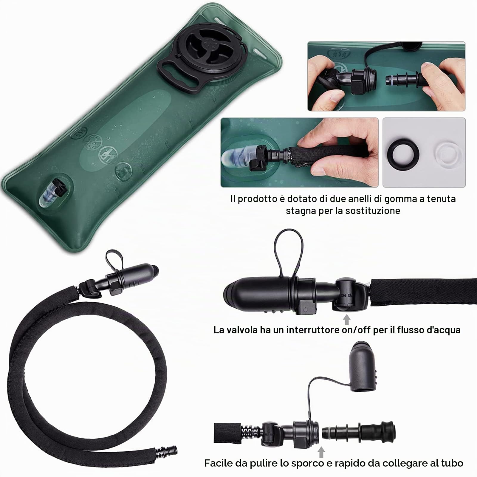 G4Free 22L Borsa di idratazione Zaino da Corsa con Upgrade Vescica d'Acqua 3L per Bicicletta MTB Trekking Alpinismo Campeggio