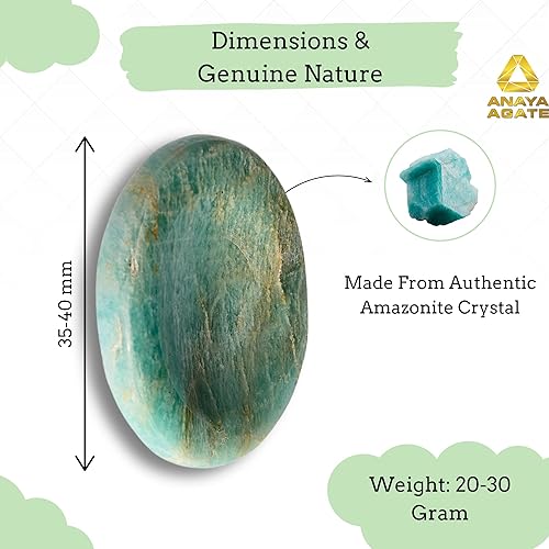 Miniatura 2 de Piedras de preocupación  Piedra de preocupación del pulgar de cristal para la angustia, el estrés  Piedras de equilibrio relajantes y calmantes para