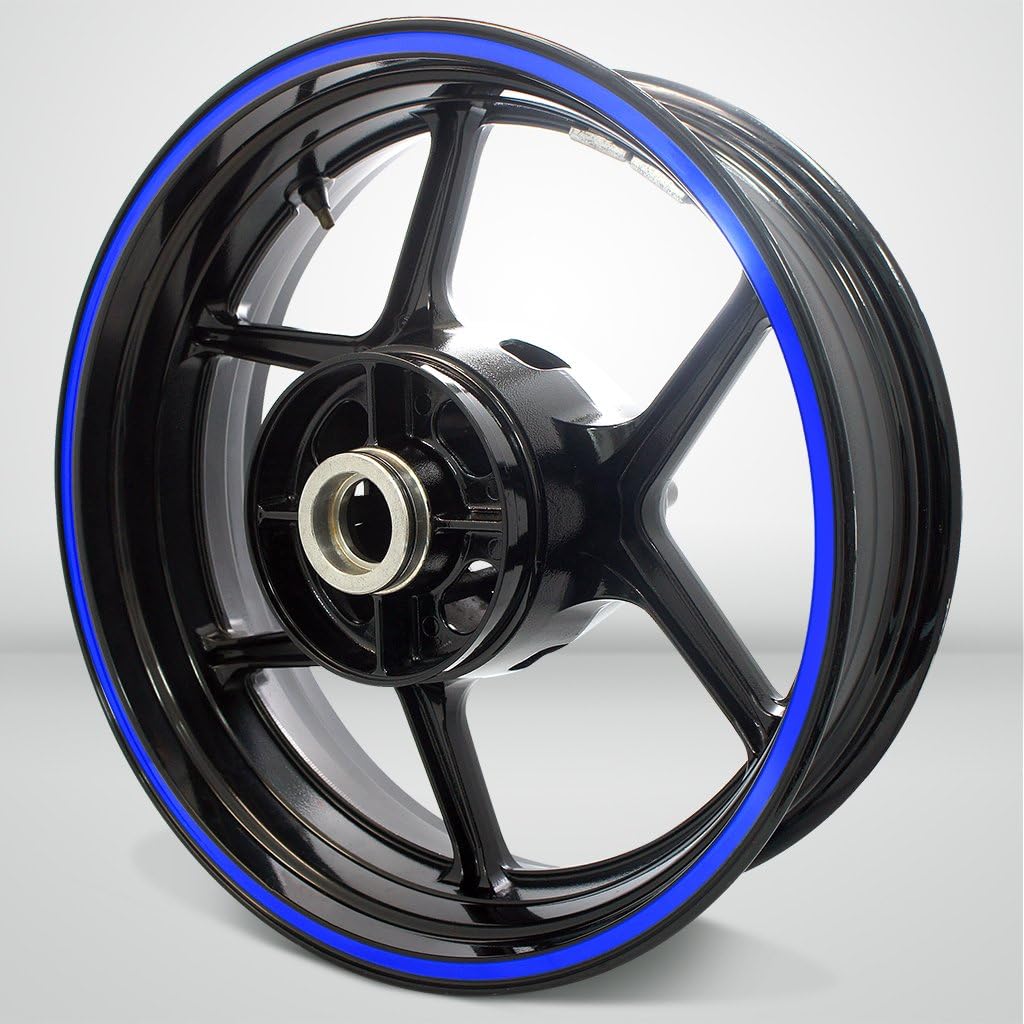 Stickman Vinyls Gloss Blue Thick Outer Rim Liner Stripe Compatible with Yamaha YZF R1