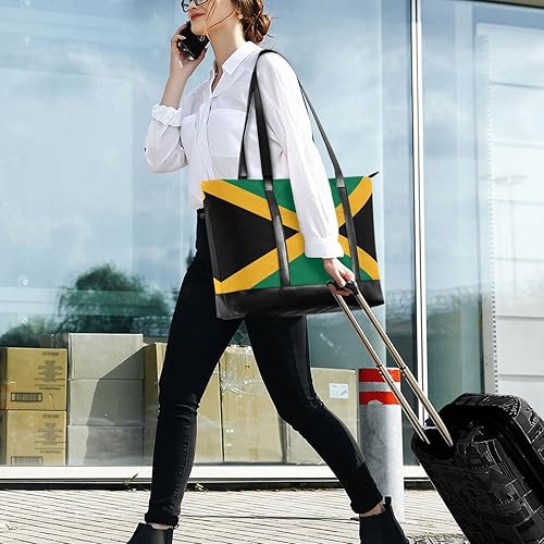 Vista 7 de Flag Jamaica simple laptop bag for women with zipper for school with diaper maletin ejecutivo para mujer