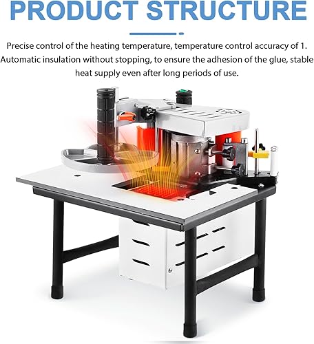 Miniatura 7 de Máquina de bandas de borde para carpintería Máquina de bandas de borde portátil Curva de borde recto Máquina de bandas de borde ajustable 16.4-32.8