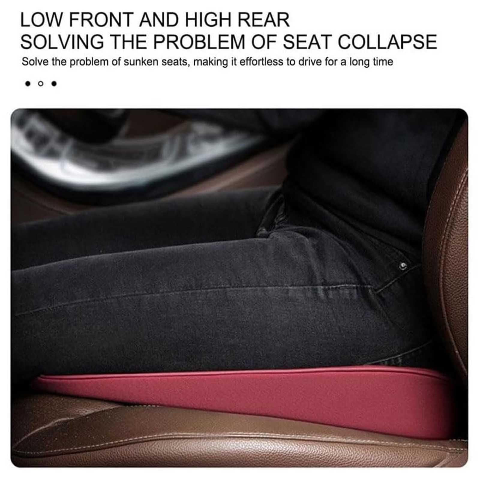 Coussin de Siège Auto pour Conducteur pour Peugeot 3008 5008, Mousse à Mémoire de Forme Ergonomique Soutien Lombaire Coccyx Voiture,Black-6 cm