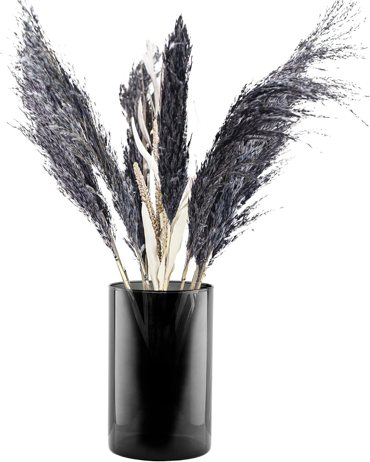 Trend For Home Vase Flowers 21.5 Flower Vase Cylinder Coloured Glass Candle Holder Room Decorations Cylinder Vase Pampas Grass Glass Candle Cylinder - Image 5