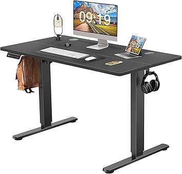 Stand Up Desk,48 X 24 Inches with Adjustable Desktop Height,Standing Upright Office Desk with 6 Button Controller for Office Desks&workstations Black