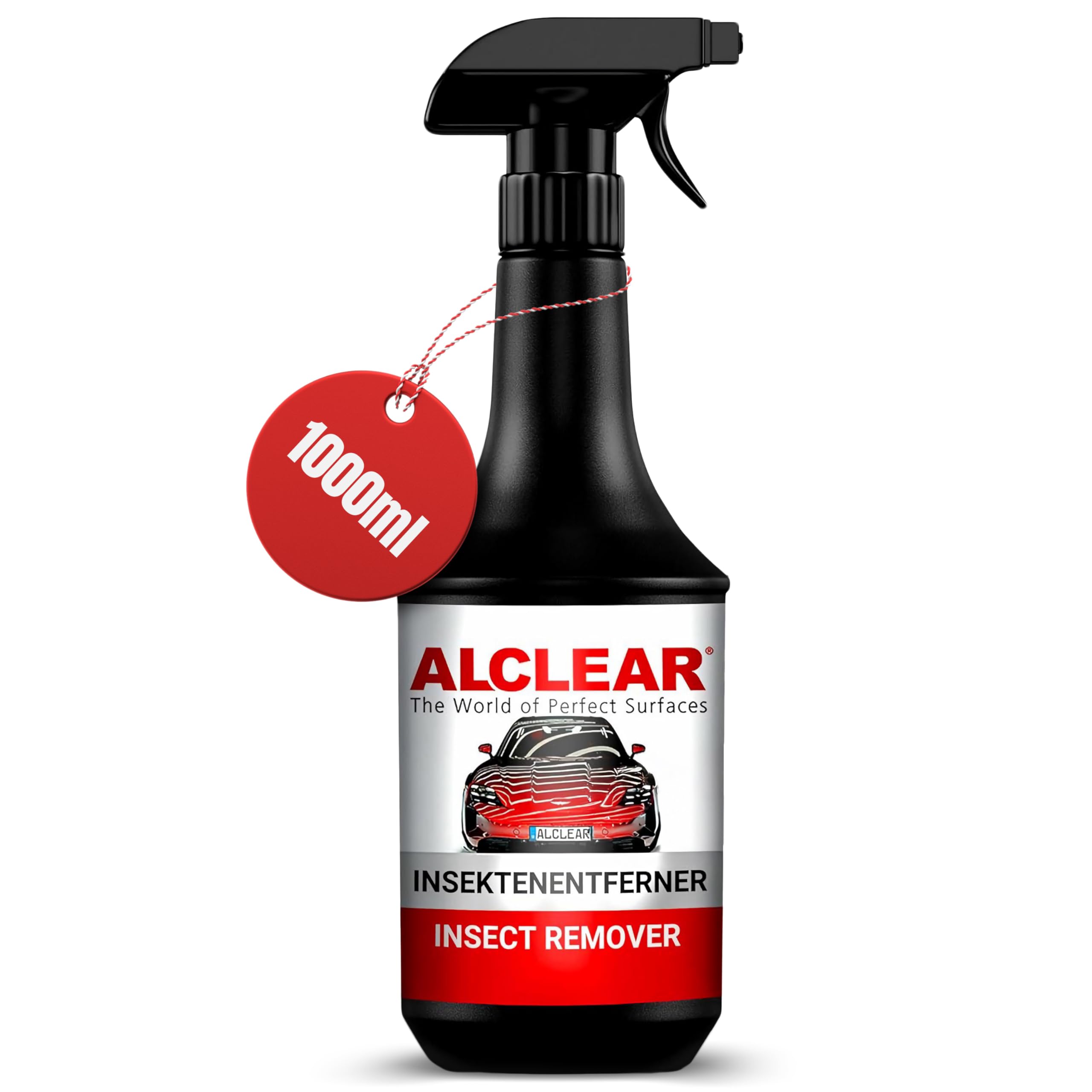ALCLEAR 721IE Insektenentferner 1000 ml Spray für Auto, Motorrad & Lack | entfernt Insektenreste & Flugrost, für Glas, Kunststoff, Chrom & Gummi, Vorreiniger zur Karosseriepflege vor der Autowäsche