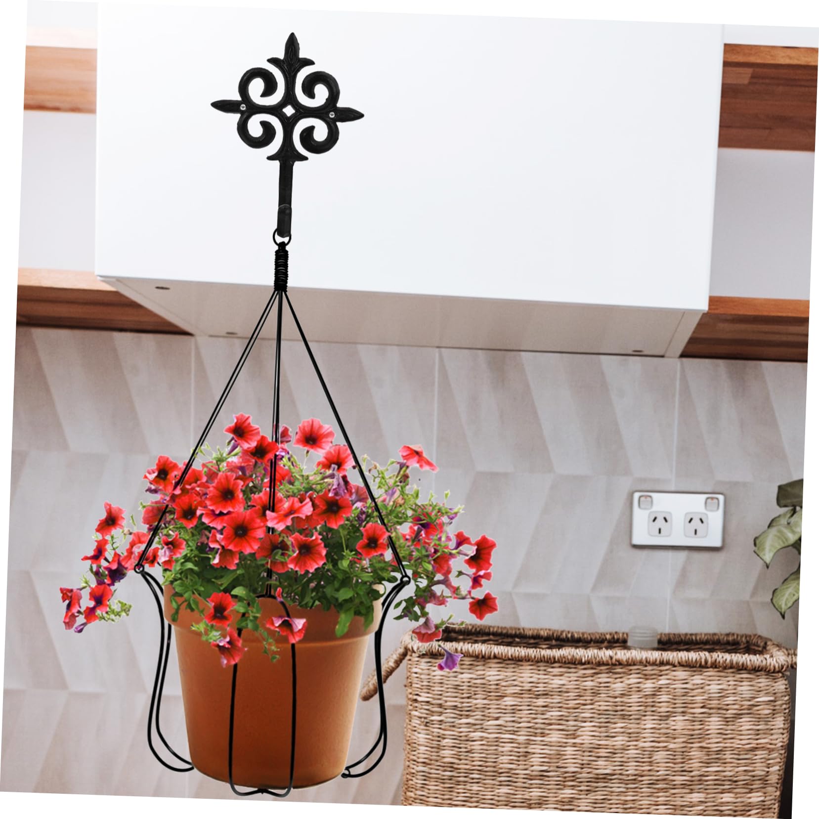 Lot De 4 Pour Plantes D'extérieur Support Solide Pour Panier Suspendu Pour Jardinière Décorative