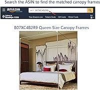 Vista 5 de cortina para cama de 4 esquinas, diseño de princesa