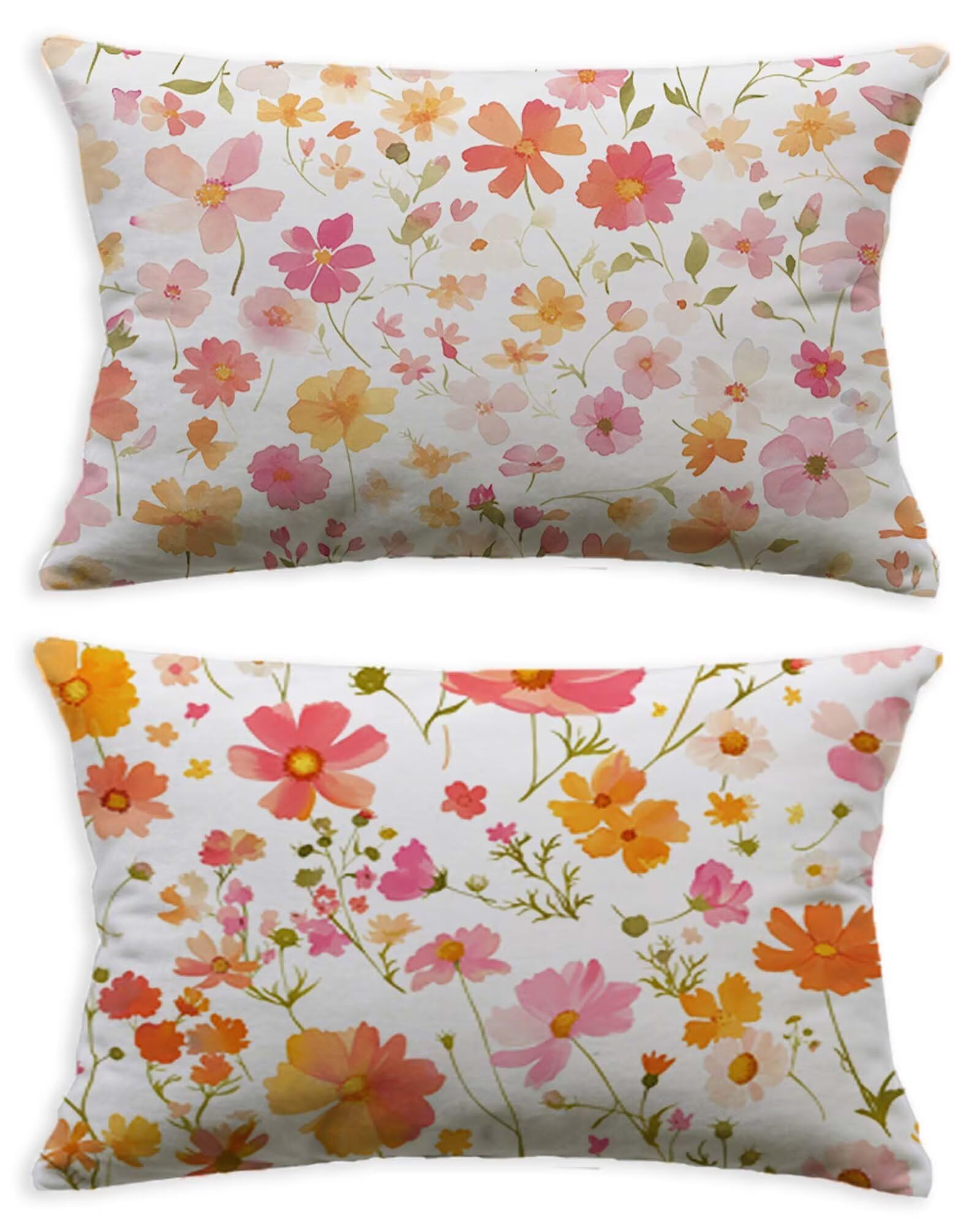 Taie oreiller 70x90 floral en velours pour un canapé de salon cosy