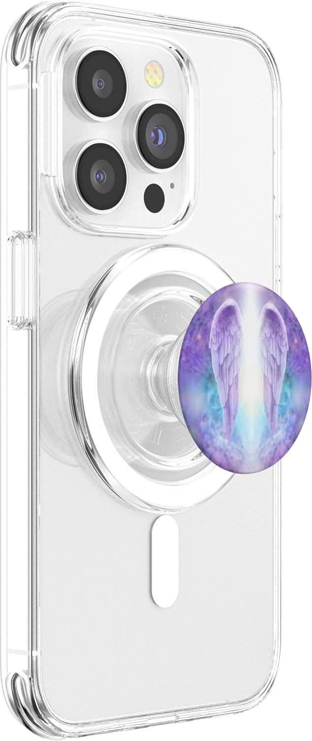 Angel Wings Guardian - Christian Heaven Cherub - Mystic Gate PopSockets PopGrip: Swappable Grip for Phones & Tablets PopSockets MagSafe PopGrip for iPhone
