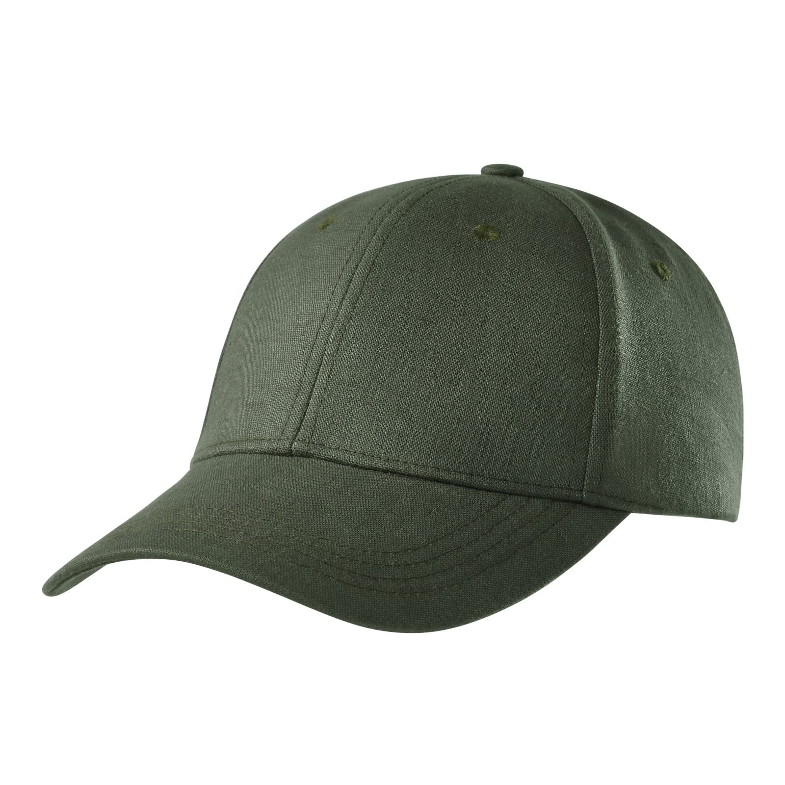 BOTVELABOTVELA Linen Baseball Cap for Men Breathable Summer Dad Hat Adjustable Structured Outdoor Sports Cap