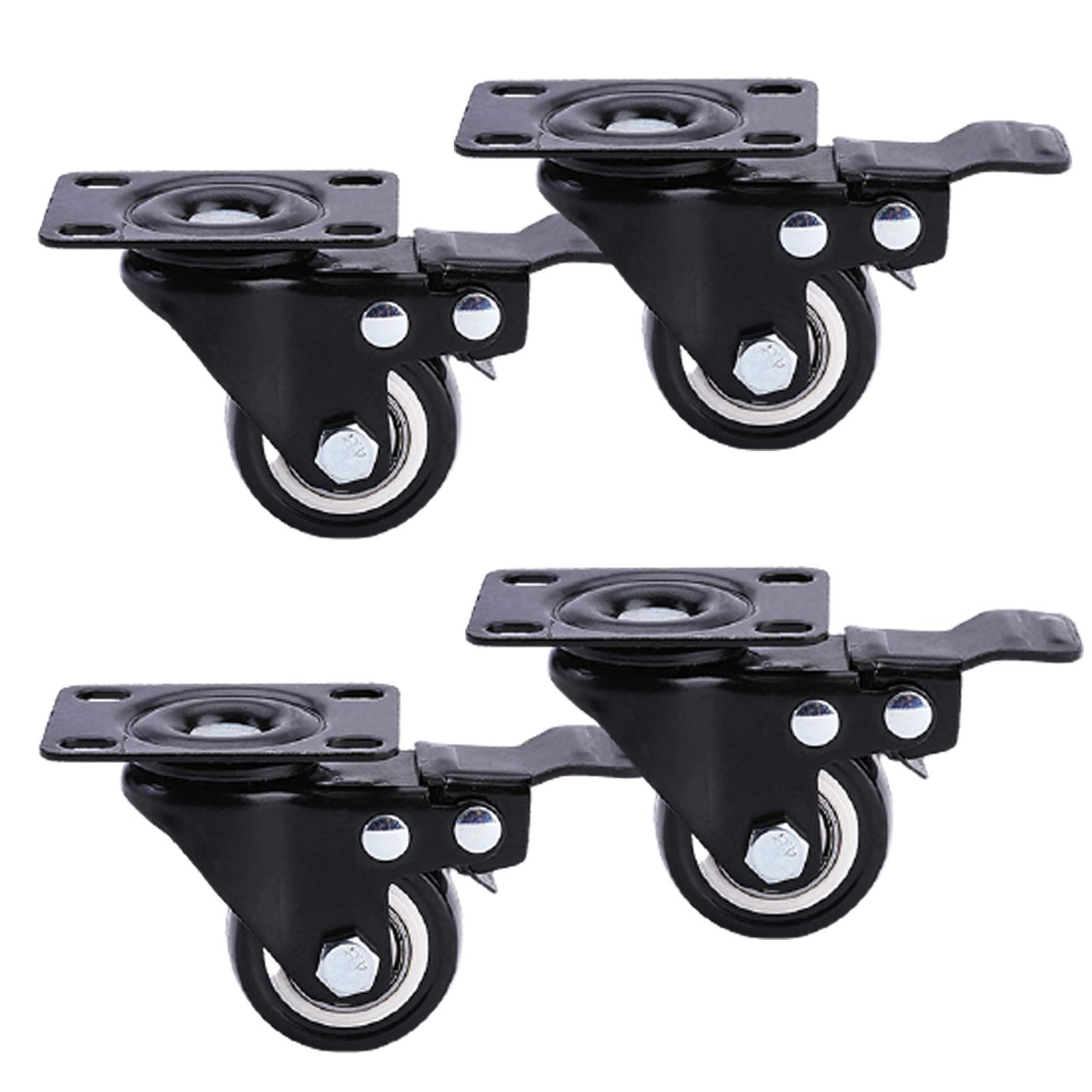Ruedas giratorias antiarañazos para suelos delicados pack de 4 con freno