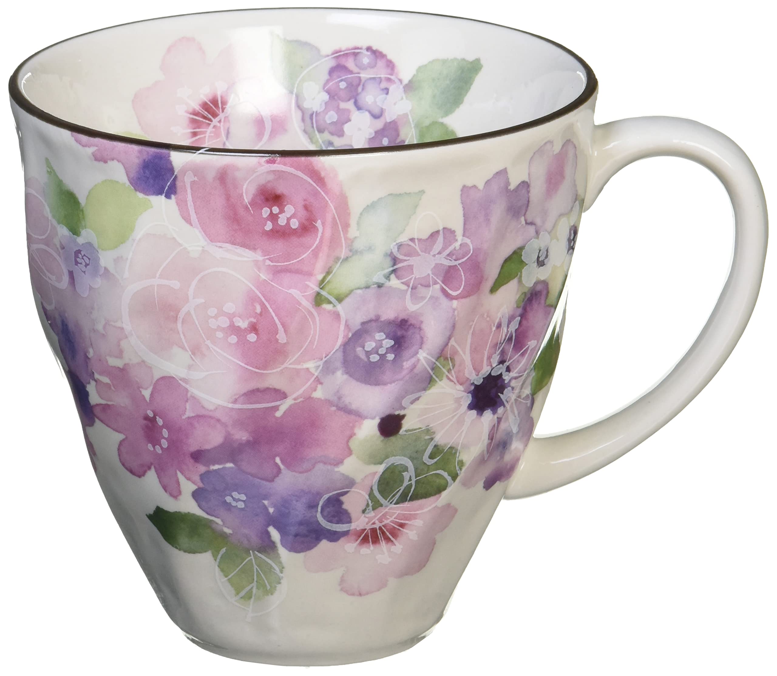セラミック藍 花工房 マグカップ ピンク サイズ：約φ9 H8.9 04830
