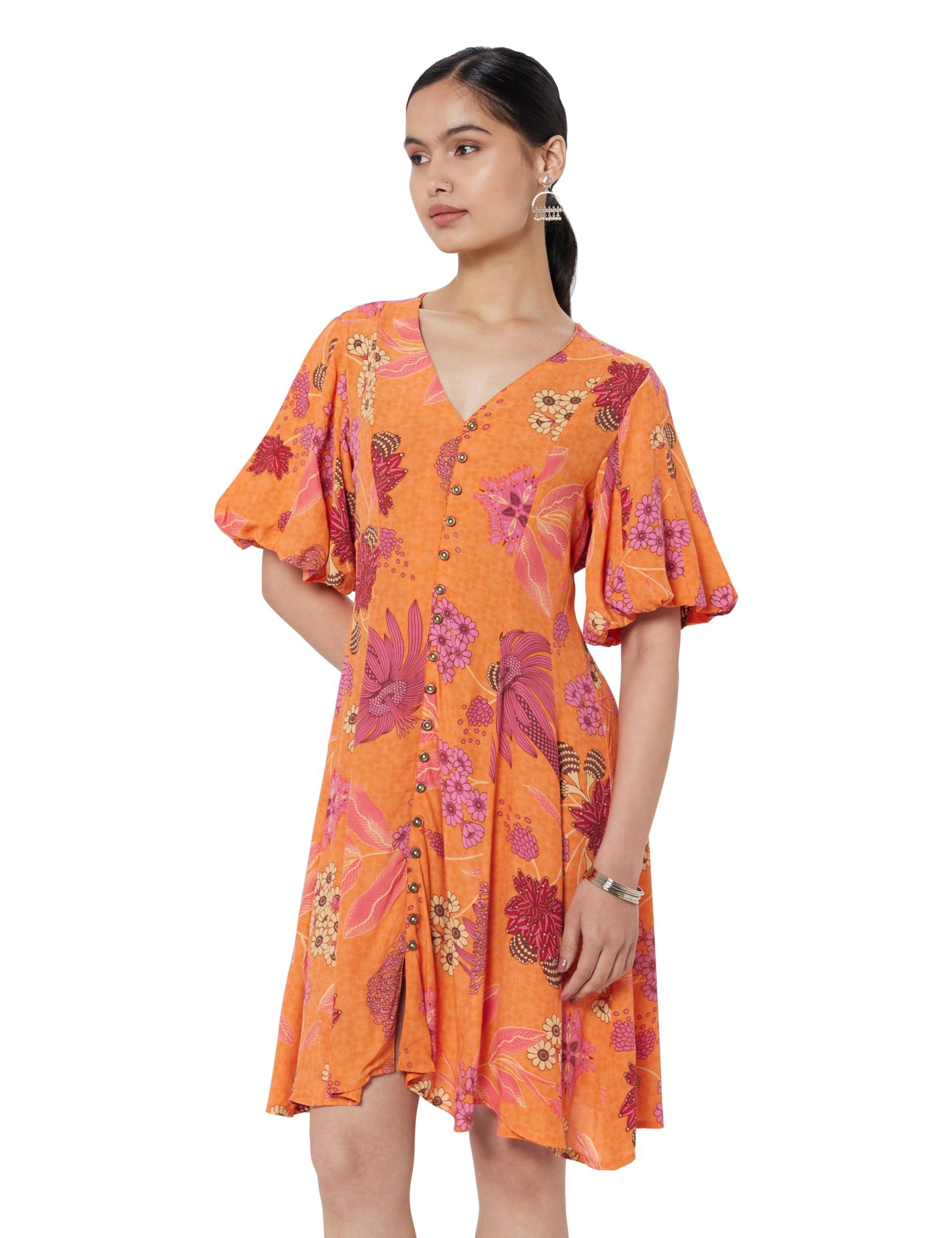 biba Women Viscose A Line Printed Dress-picture-29