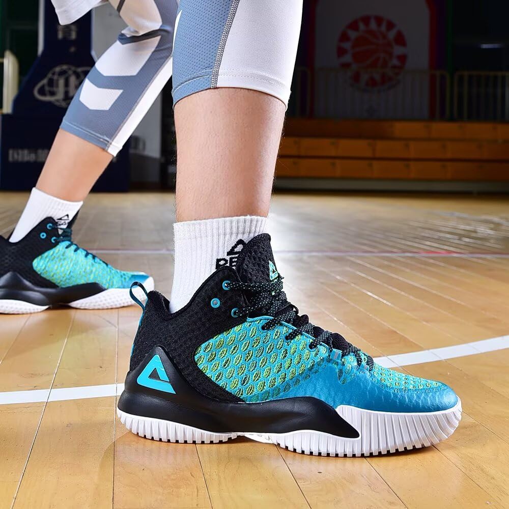 Peak Lou Williams Streetball Master - Zapatillas de Baloncesto para Hombre, Transpirables, Antideslizantes, para Entrenamiento Fitness, Caña de Pesca Palegold, 39 2/3 EU