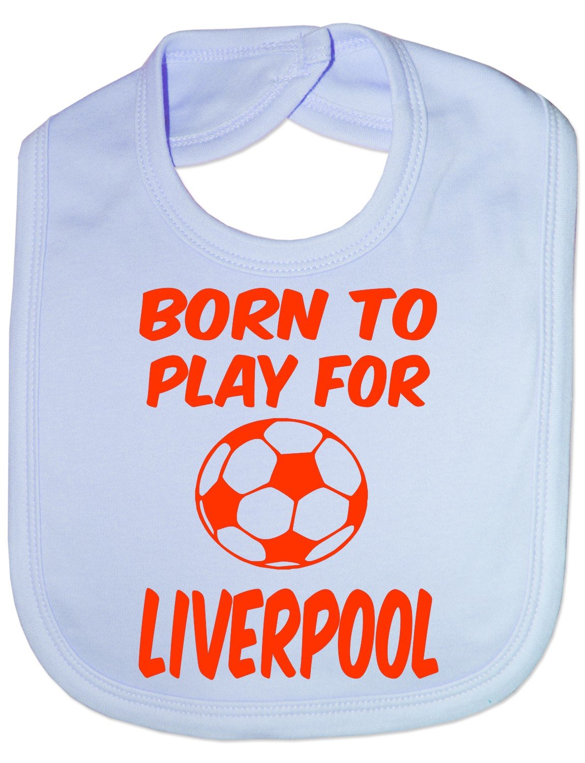 Born To Play For Liverpool - Funny Baby/Toddler/Newborn Bibs - Baby Gift blue