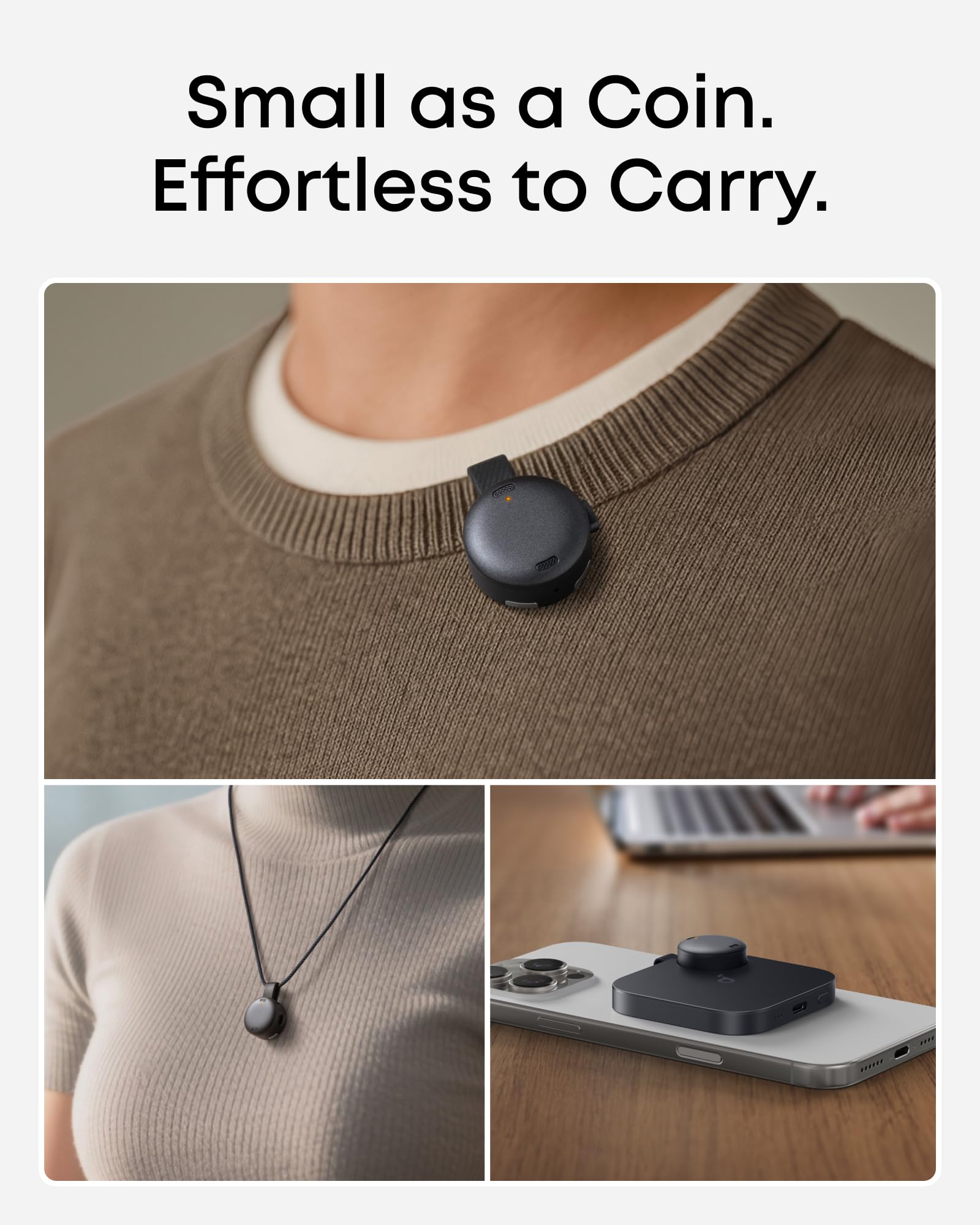 soundcore Work by Anker, Portable AI Voice Recorder, AI Note Taker