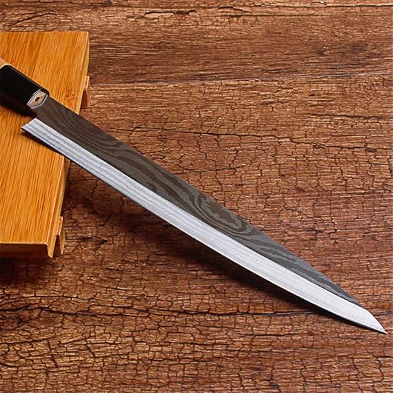 Professional Japanese Chef Knife Sashimi Sushi Salmon Knife One Sided Knifes Sashayed Cooking Knife Sharp Blade Cleaver Slicer Stainless Steel Kitchen Knives Tools (Sashimi Knife(Left-Handed Knife))