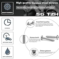 Vista 4 de Tornillo de madera #14 x 3/4" con cabeza Phillips de lenteja 100 piezas, tornillos autorroscantes de acero inoxidable 18-8 (304) de autorroscado
