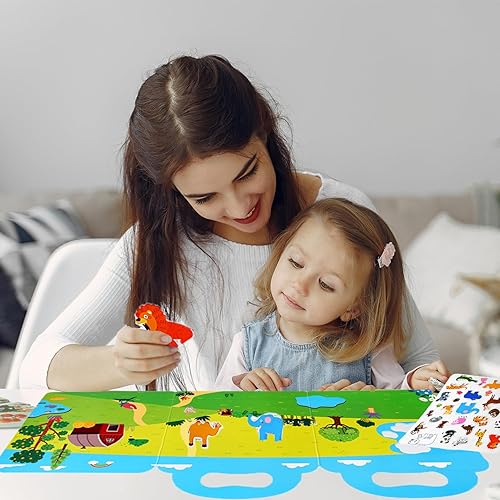 Miniatura 7 de Paquete de 3 libros de calcomanías reutilizables para niños pequeños de 2 a 4 años, libros de calcomanías para niños pequeños de 1 a 3 años, regalos