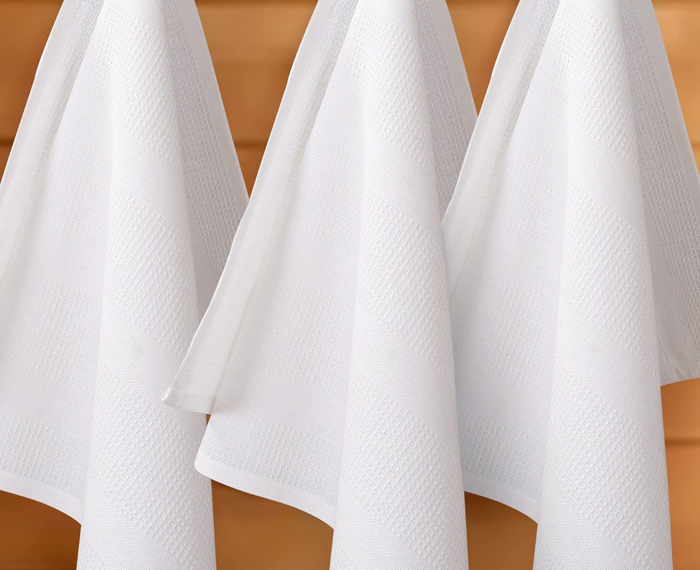 COTTONIVA Lot De 6 Torchons Cuisine 100% Coton 40x70cm - Super Absorbants Et Séchage Rapide