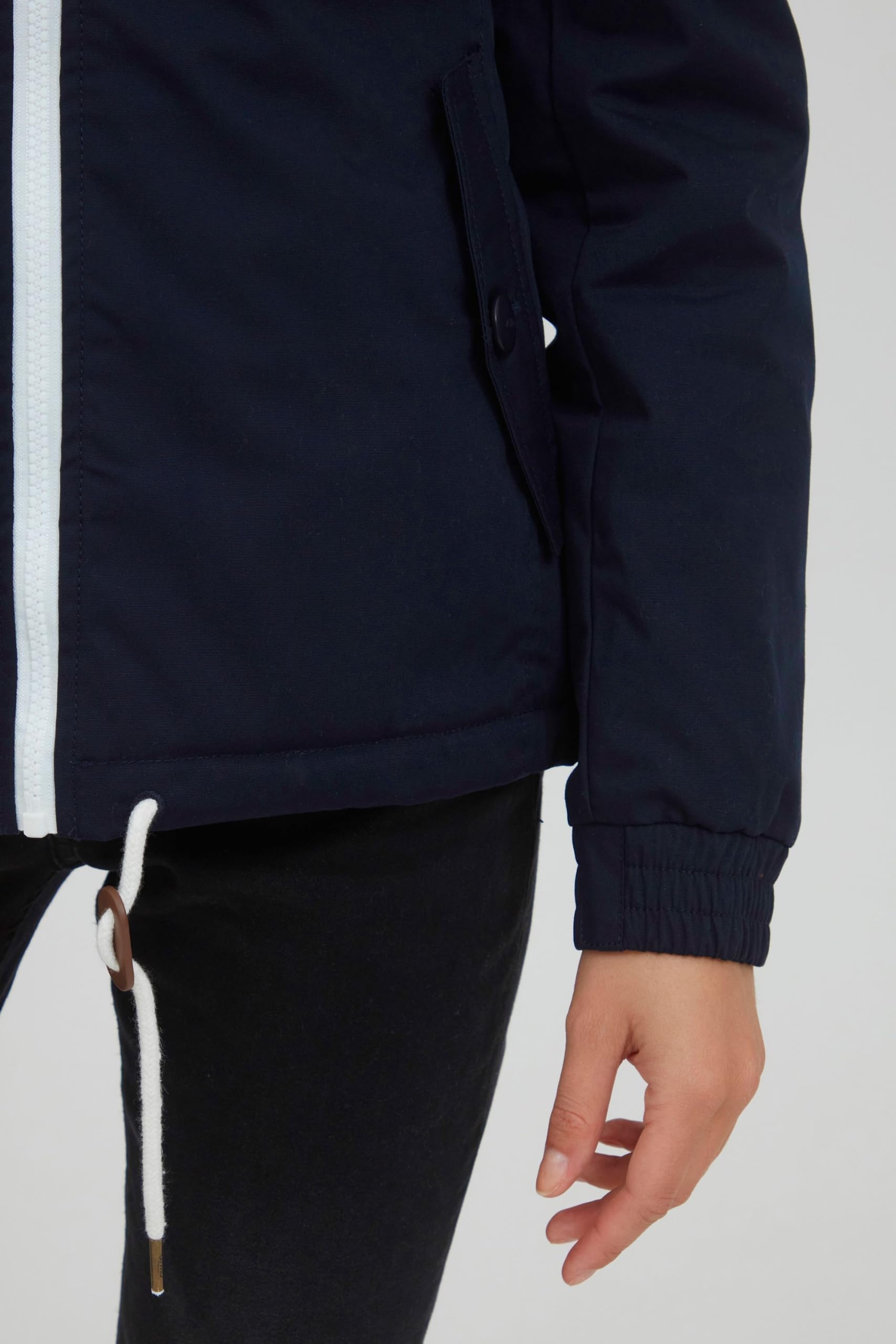 OXMO OXTilda Damen Jacke Übergangsjacke mit Kapuze Kordelzügen Eingrifftaschen Regular fit