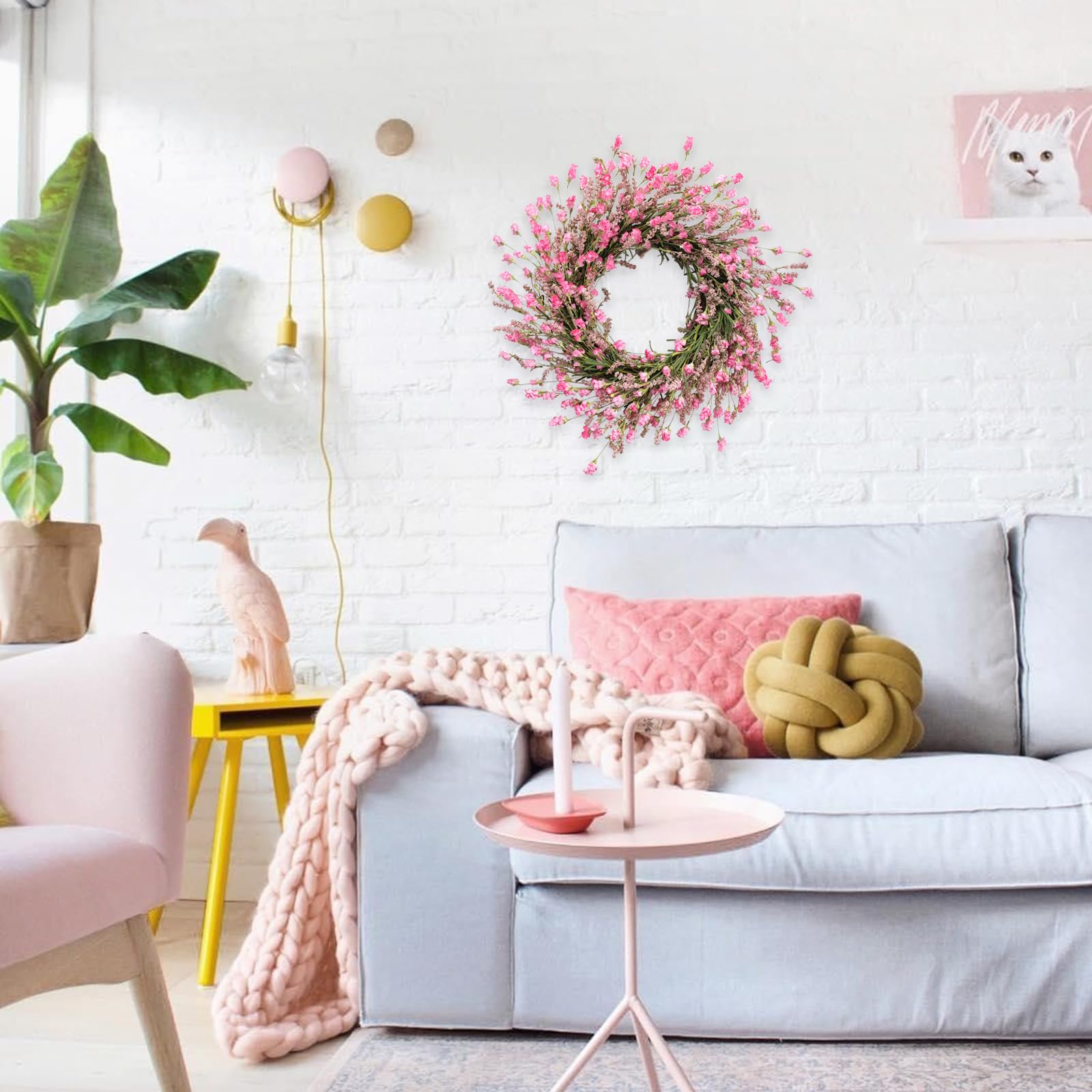 Amazon.co.jp: TEMPUS 20インチ ピンクフラワーストリング 玄関用