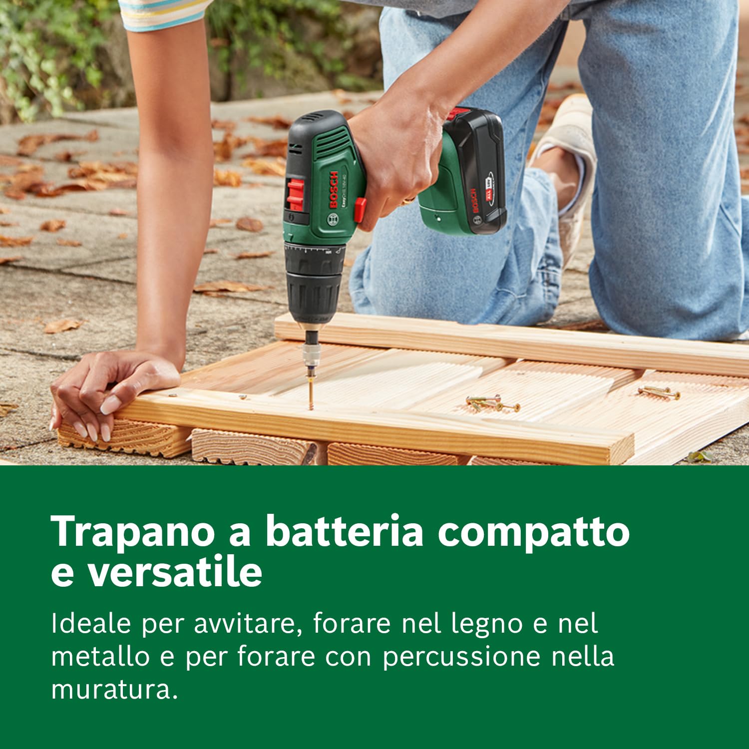 Bosch Home and Garden 06039D8004 Bosch Trapano Avvitatore EasyDrill 18V-40 (1 Batteria da 2,0 Ah, Sistema 18 Volt, in Custodia per Il Trasporto). 1/2"
