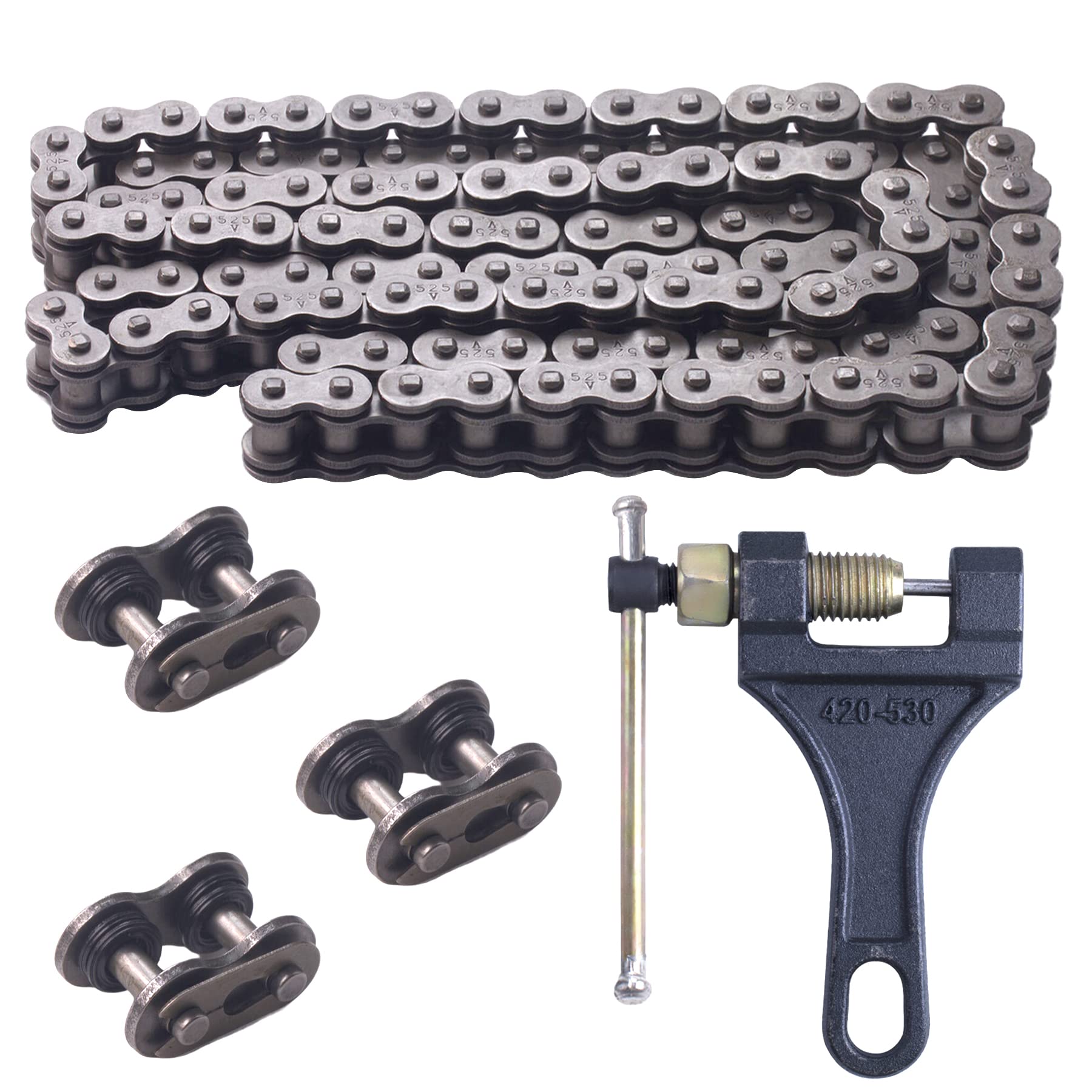 Blcak 525 X-Ring-Kette + Kettenbrecher, 110 Glieder mit Verbindungsglied