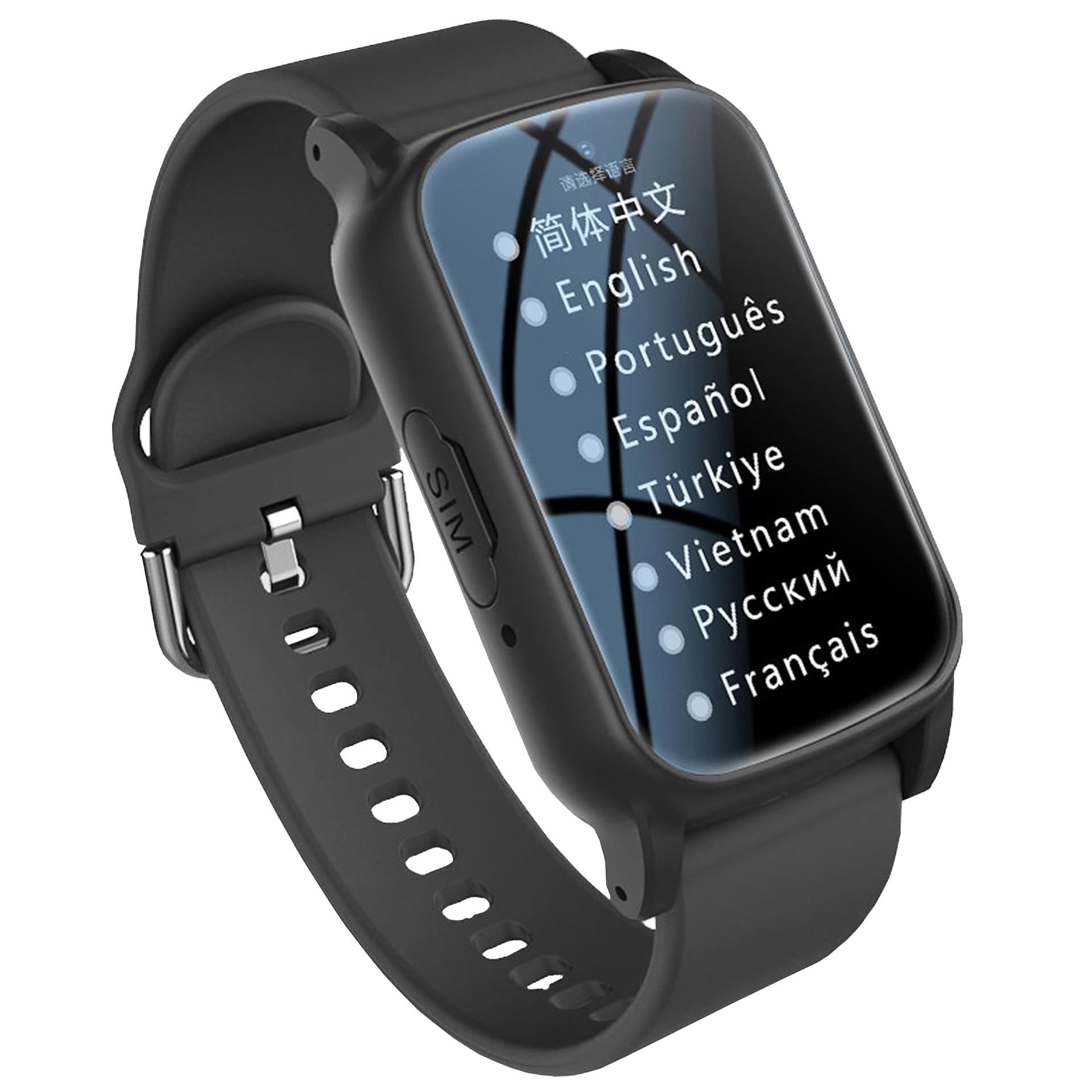 Reloj Localizador Personas Mayores, Reloj Detector Caidas Ancianos, Reloj GPS con Botón De Emergencia SOS, Llamada De Voz HD Y Resistente Al Agua, Reloj Sos para Personas Mayores,Black