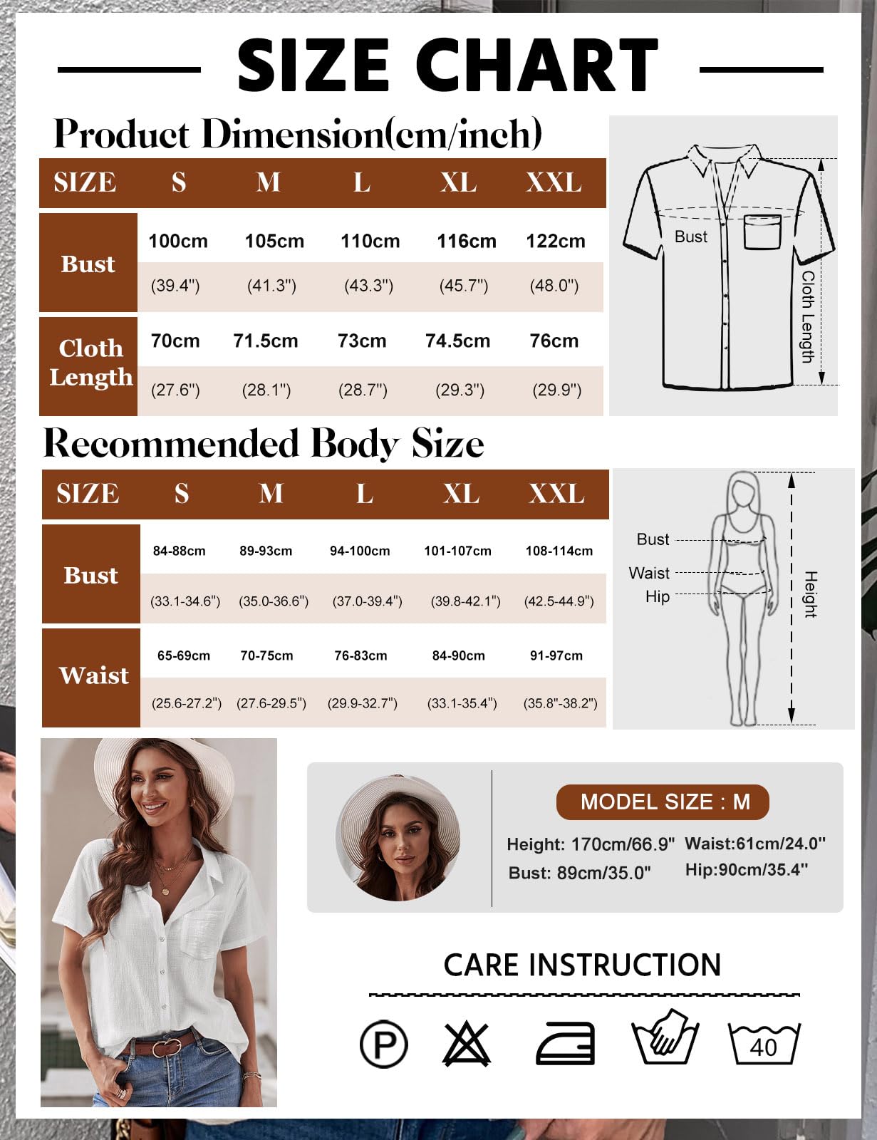 Chemise Femme Haut ÉTÉ pour Femmes Chic et Élégant Coton Lin T-Shirt Manche Courte Col en V Chemisier Tunique Tops avec Boutons D'été Décontractés Ample Couleur Unie Blouse