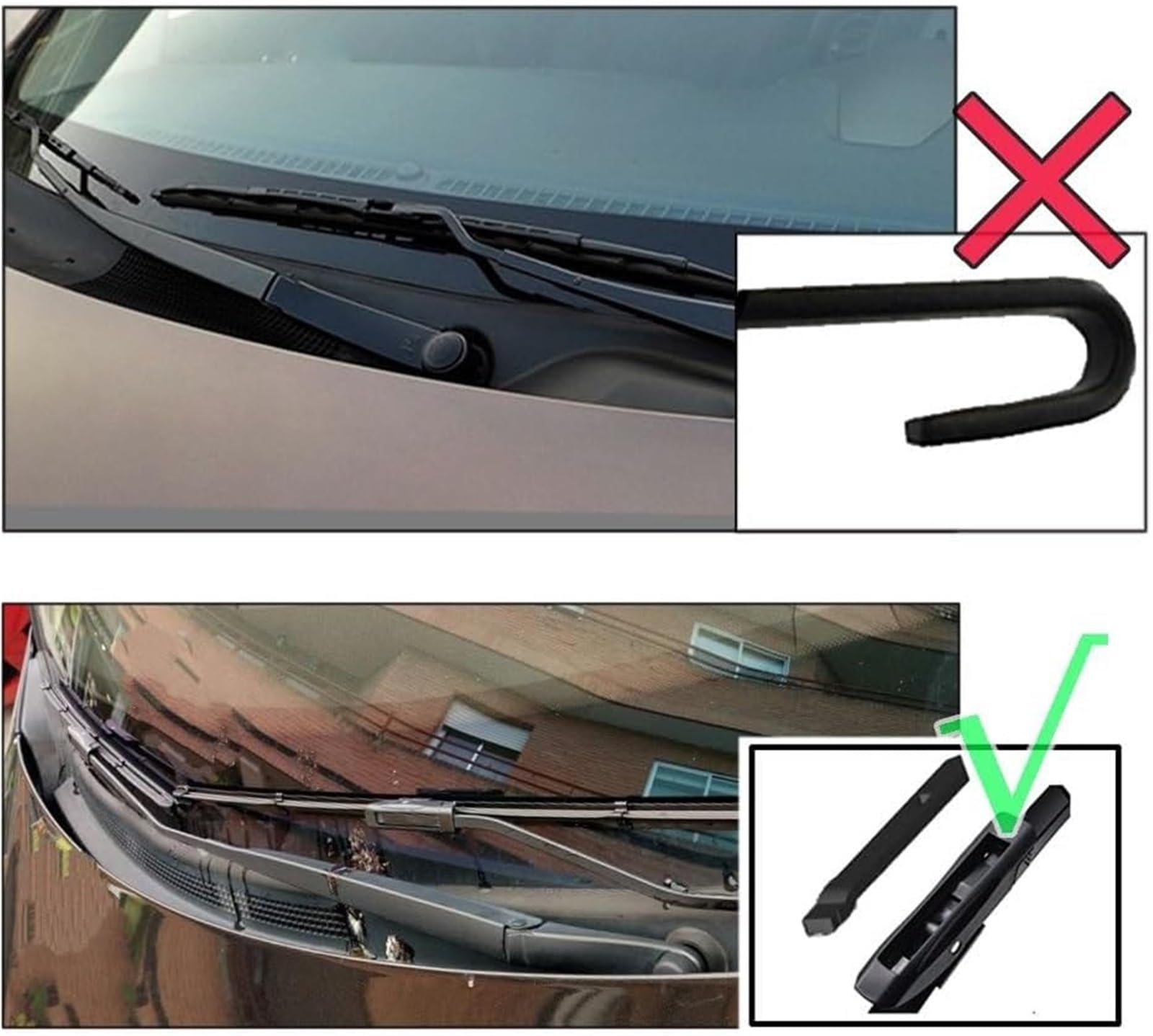 Juego de limpiaparabrisas Juego de escobillas limpiaparabrisas delanteras y traseras para Dacia para Renault y para Sandero (2015-2019)