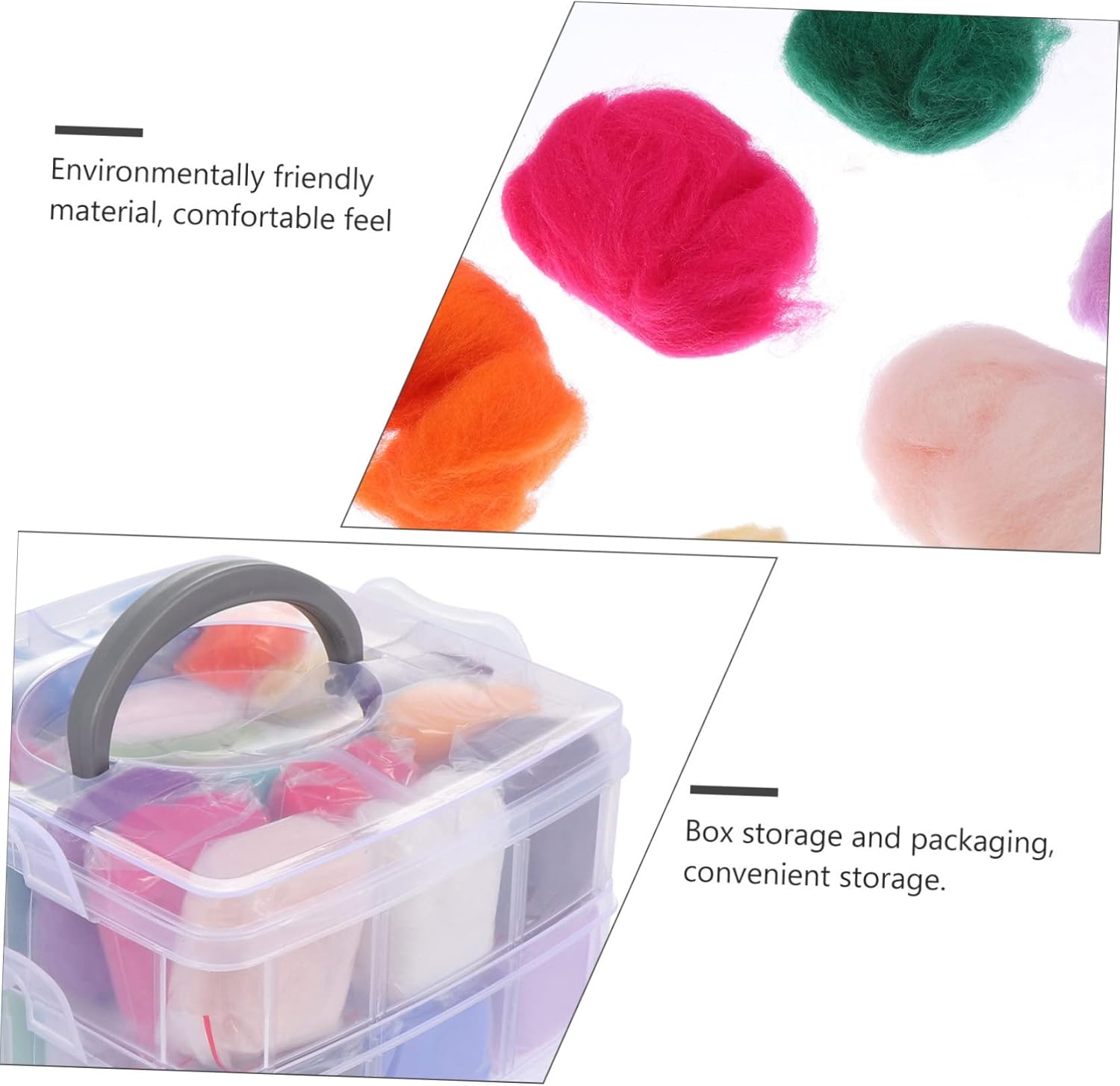 HAPINARY DIY Craft Kit Wool Felt Material Package for Needle Felting Punch Needle Embroidery