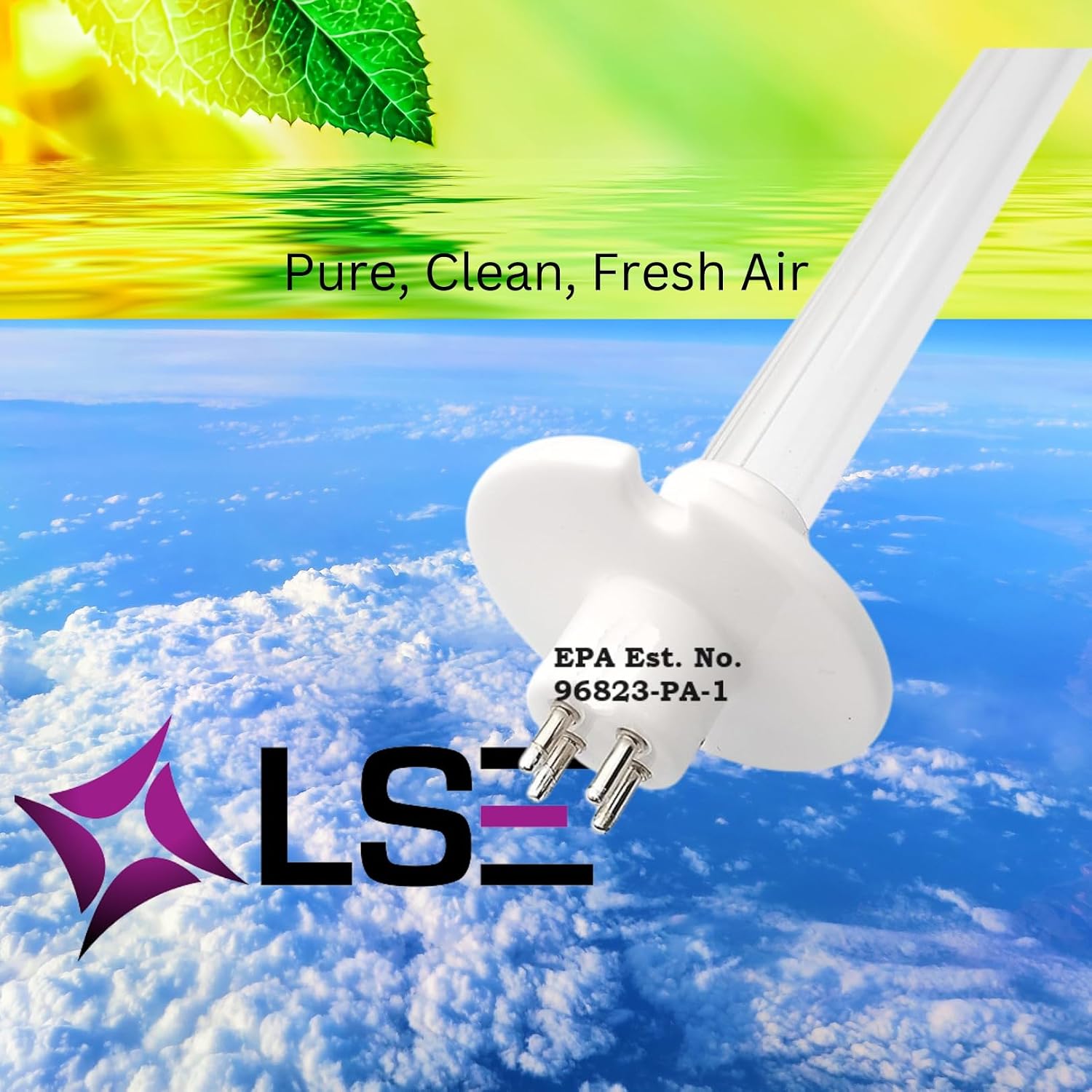 LSE Lighting TUVL-115 Equivalent 1 Year 15" UV Replacement Lamp with Teflon Coating Wrap to Prevent Glass Breaking | Non-OEM | No Key Hole | High Performance Replacement Bulb | Designed in USA
