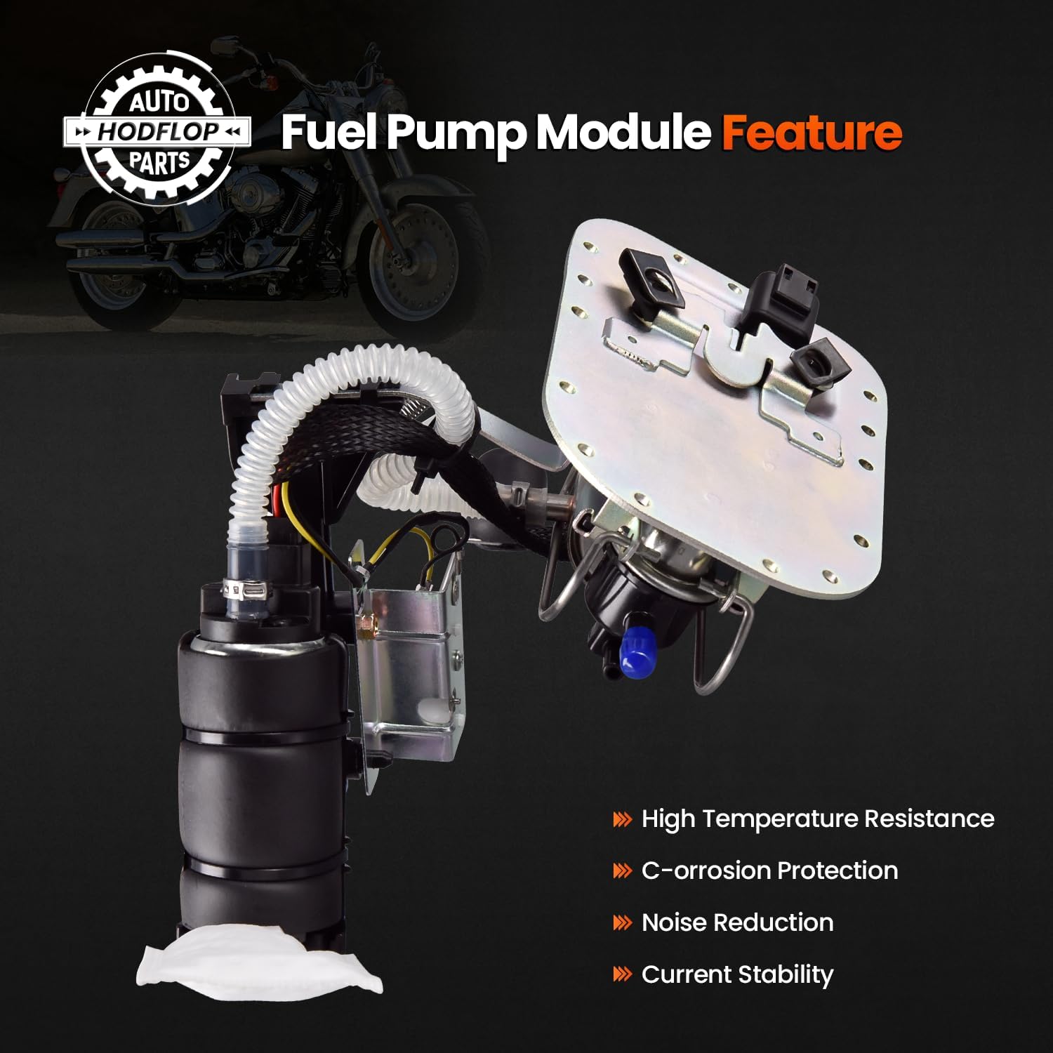 75132-01D Fuel Pump Assembly Compatible with Harley-Davidson Heritage Softail Fat Boy 2001-2005 Replace# 7513201D