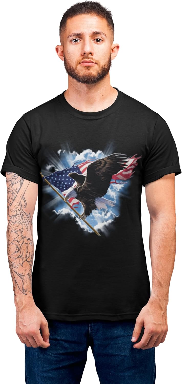 Lucky Ride US Athletic Gold Adult Short Sleeve T-Shirt