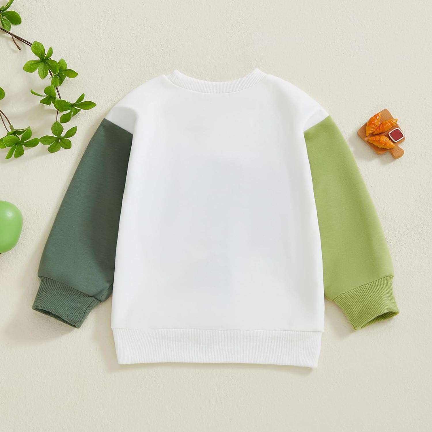 Toddler Baby Boy Girl Sweater Shamrock Embroidery Striped Pullover Warm Crew Neck Long Sleeve Spring Knit Tops - Image 5