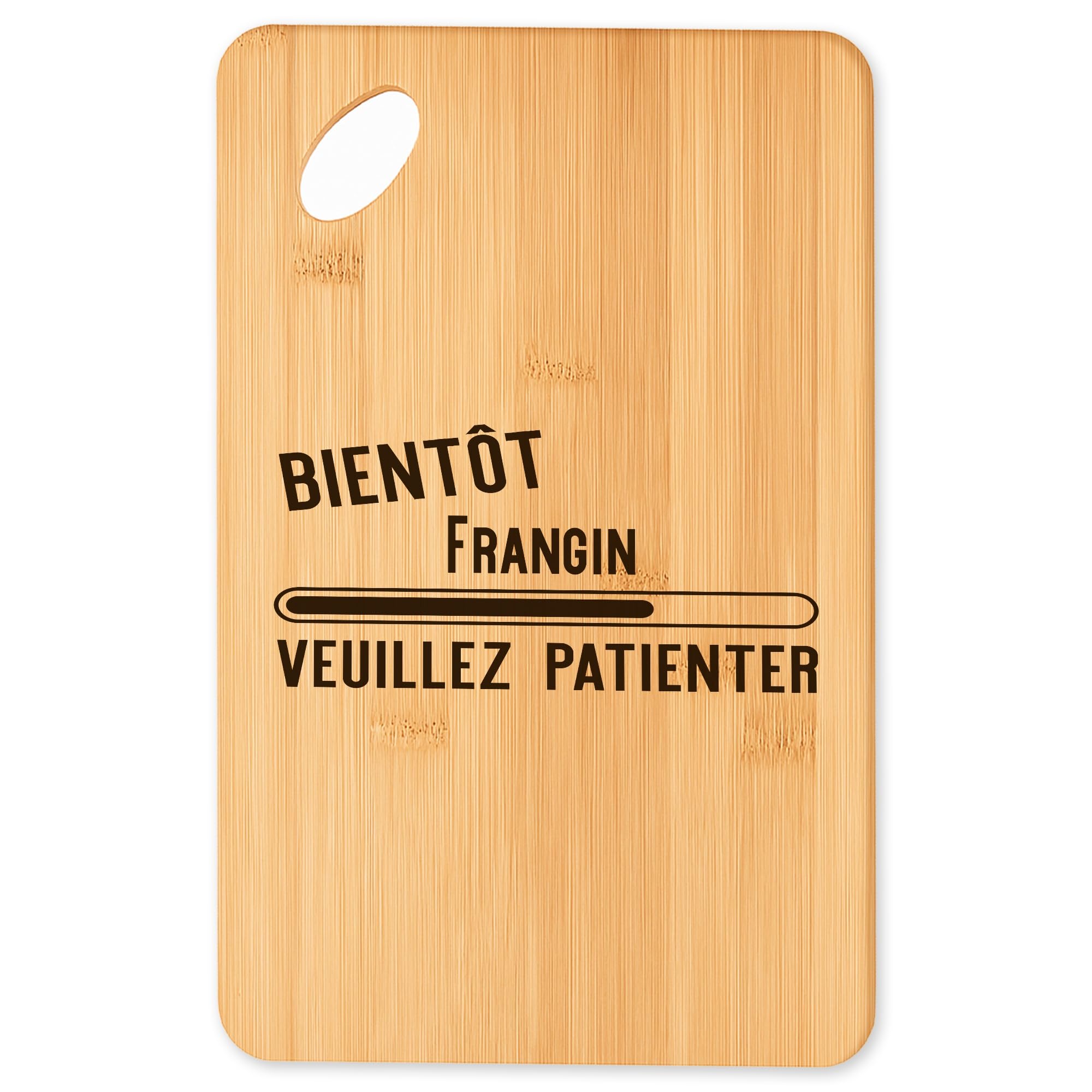 Cadeau original de cuisine avec la planche à découper Frangin en bois