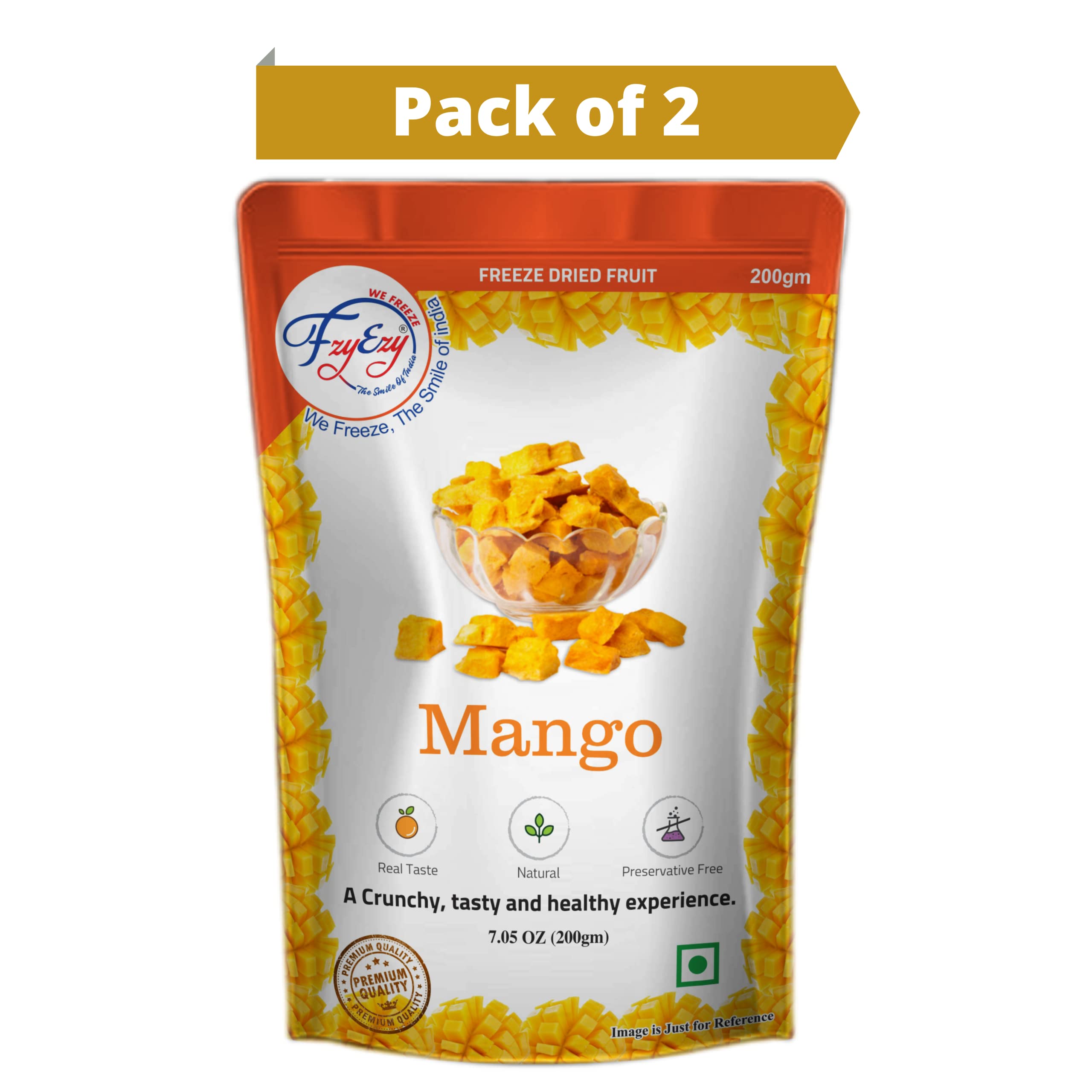 FZYEZY Natural Freeze Dried Mango Cubes for Kids and Adults| Camping Vegan Healthy & Survival Food| Travel friendly Ready to Eat | Pantry Groceries dehydrated Snacks | 40gm (20gm each pack of 2) (B0B4DSNFPK) Amazon Price History, Amazon Price Tracker