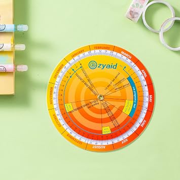 Ezyaid Pregnancy Wheel, Due Date OB-GYN Calculator with CRL, BPD, HC AC and FL Guide, EDC Wheel for Pregnant Women/Healthcare Providers