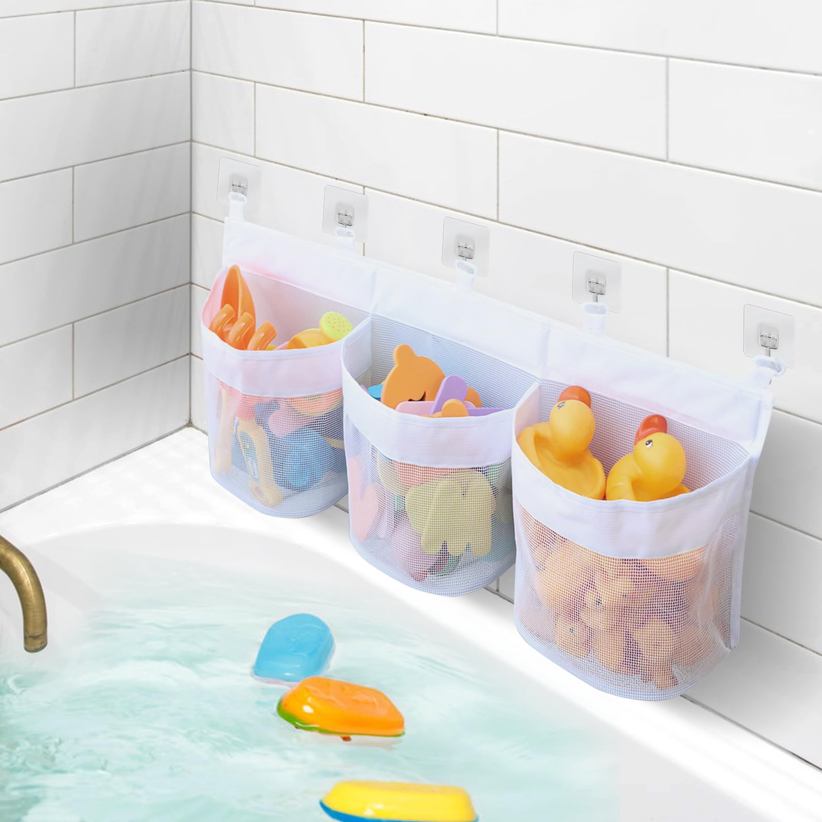 Badewannenspielzeug Aufbewahrungstasche,Badewannenspielzeug hängeorganizer Tasche,Badewannenspielzeug Mesh Tasche, Aufbewahrung und Sortierung von Spielzeug,ideal für bäder Küche, Haushalt & Wohnen