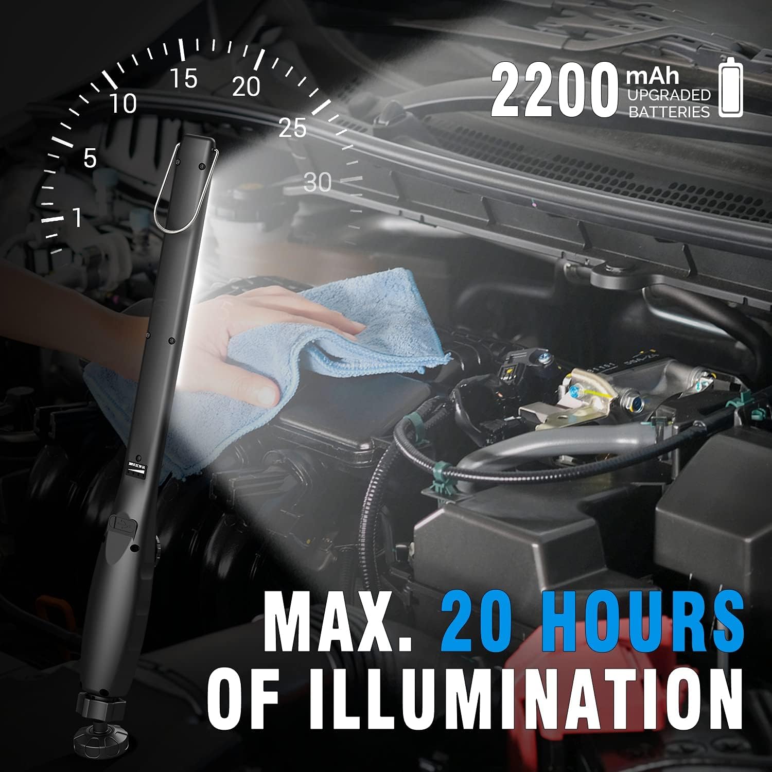 Lampe De Travail LED Renogy 700 Lumens - Magnétique 360° Avec Crochet Pour Voiture, Camping Et Atelier