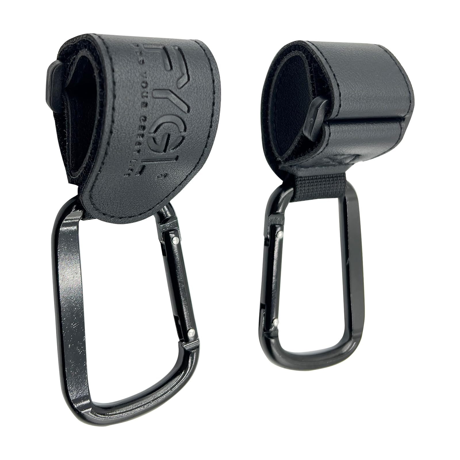 Stroller-Hooks - Adjustable Stroller Carabiner Clips, Universal Stroller Clips and Hooks for Parents and Travelers - Ideal Stroller Accessories for Shopping, Travel, and Baby Gear - Black, 2 Pack Black 25cm-2 pack