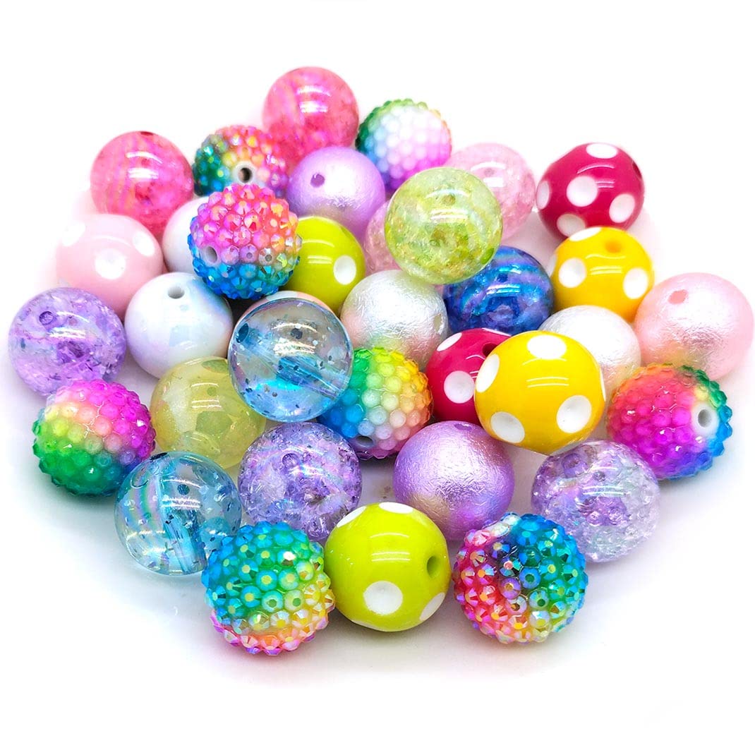 YIQIFLY 100pcs 18mm Rhinestone Beads – Colorful Round Spacer Beads For Jewelry Making, 2mm Hole - View #10