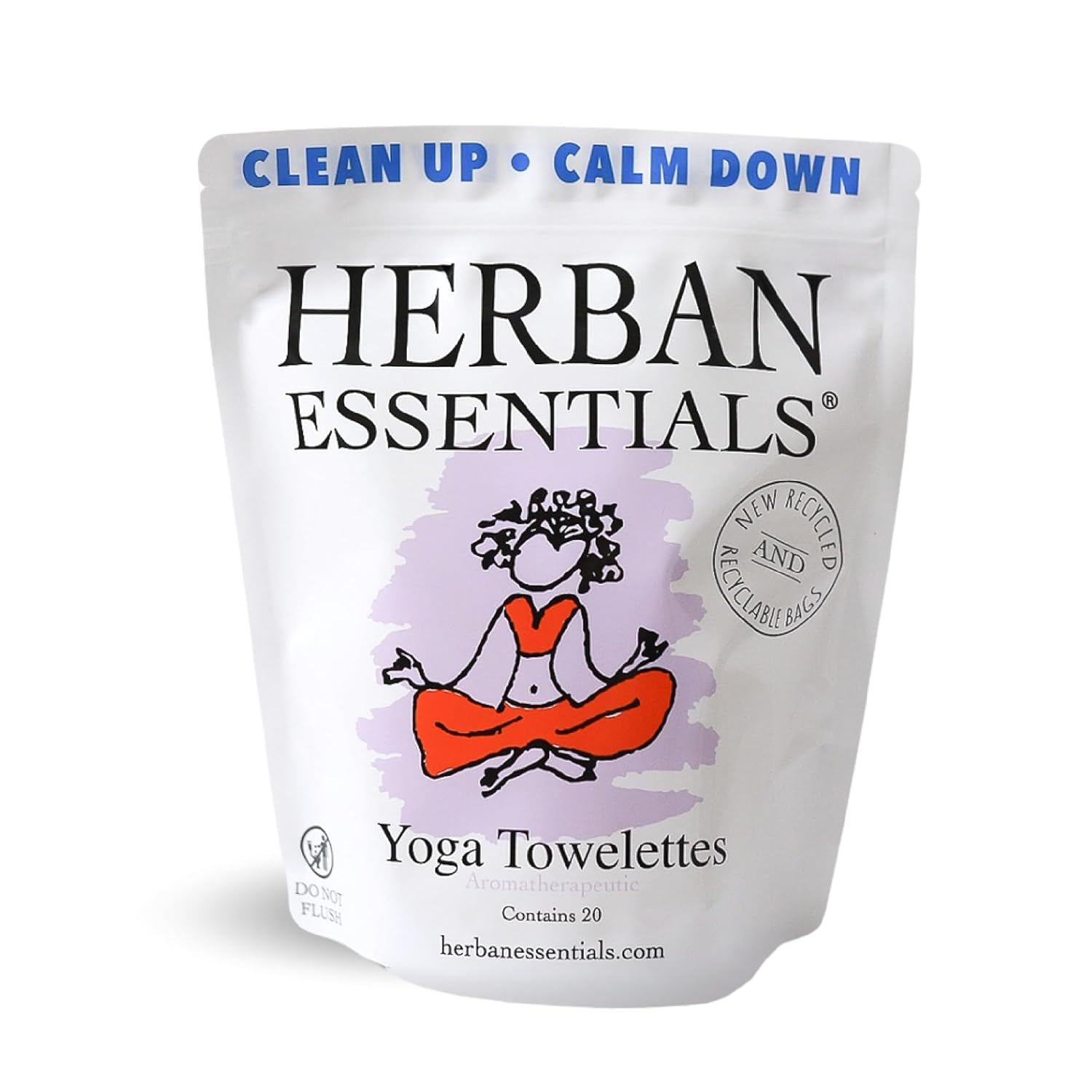 Herban Essentials Yoga Mat Wipes, Lavender Essential Oil Yoga Mat Cleaner – Individually Wrapped Moist Towelettes for Post Workout Wipes for Hands, Gym Essentials & Home Gym Fitness Gears – 20 Count