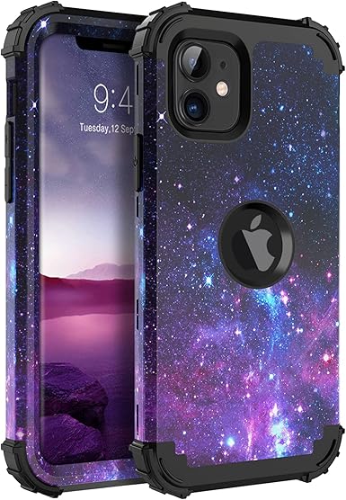 Amazon Com Bentoben Iphone 11 Case 3 In 1 Hybrid Hard Pc Soft Rubber Heavy Duty Rugged Bumper Shockproof Anti Scratches Full Body Protective Phone Cover For 6 1inch Phone 11 Space Galaxy Cell Phones
