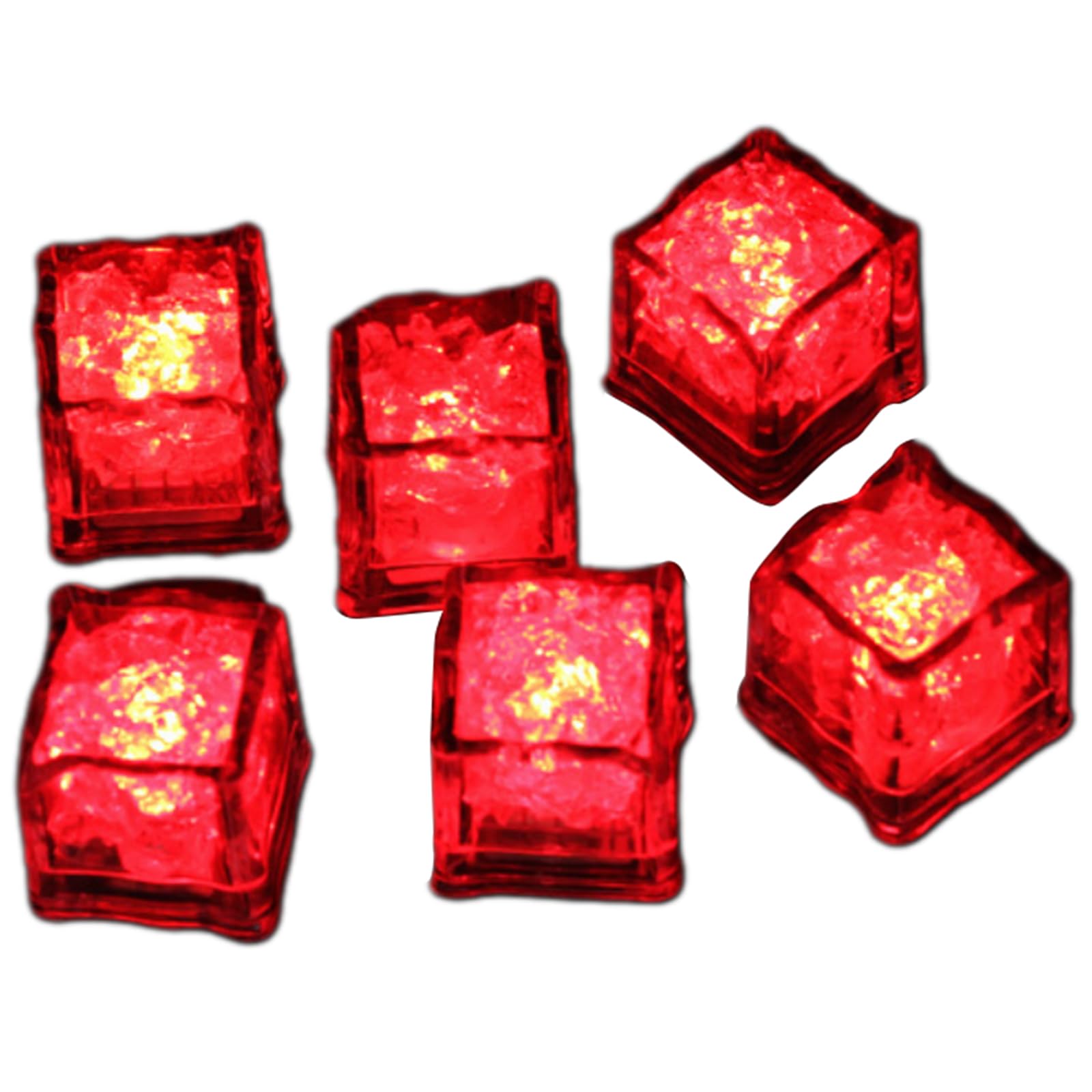 carotoe Of 12 Eye Catching LED Ice Tray Water Activated for Beverages Jewelry Colorful Wine Decorations Colorful Drink Decorations